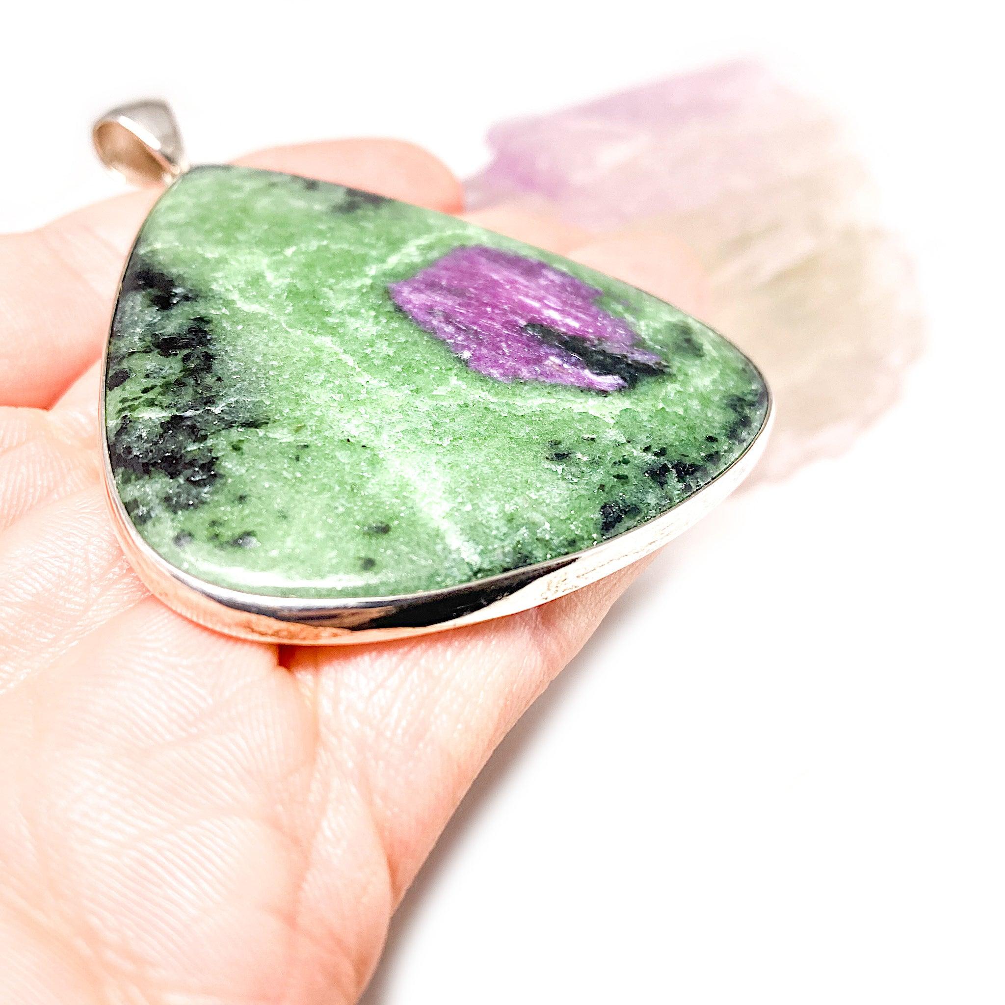 Natural Ruby in Zoisite Teardrop Pendant Necklace - KPGJ1185 | Elegant Jewelry for Women, Perfect Gift for Birthday, Anniversary & Special Occasions