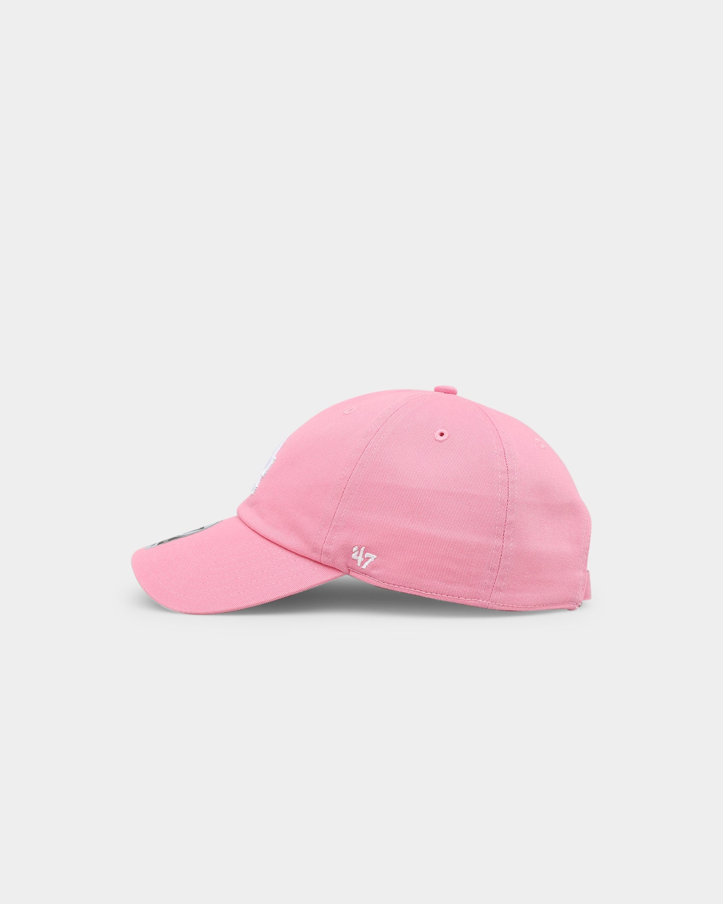 47 Brand Los Angeles Dodgers 47 Clean Up Adjustable Strapback Hat - Rose Pink Snapback Baseball Cap for Men & Women - Perfect for Game Day, Casual Wear & Sports Fans