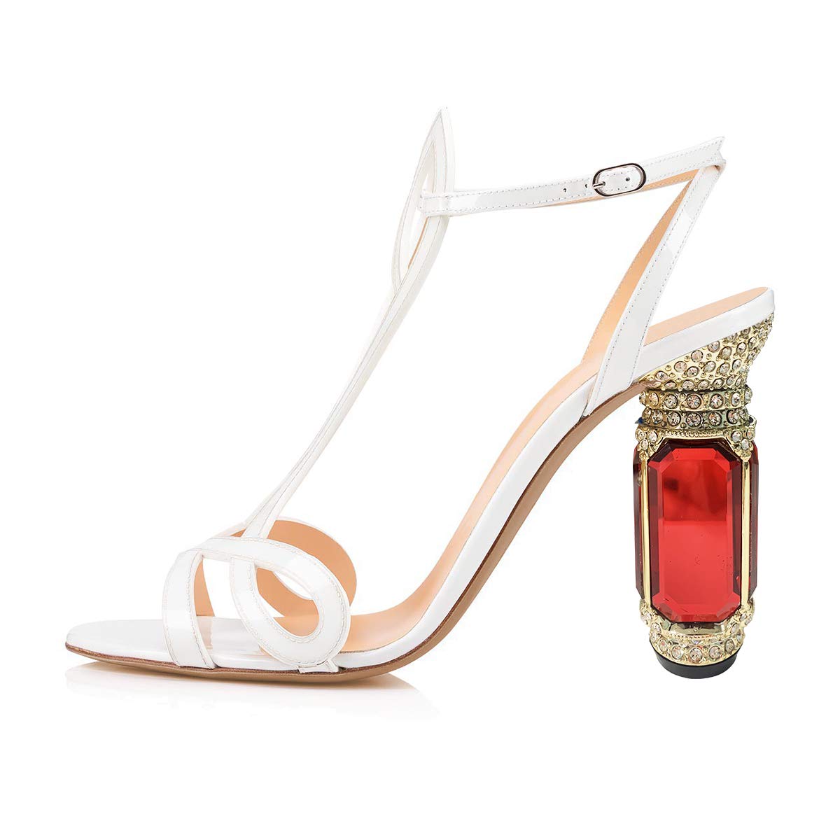 FSJ Women's Stylish Thick Block Heel Sandals - Open & Closed Toe Strappy Slingback Pumps for Party, Prom, Wedding - Size 4-15 US | Perfect for Evening Events, Date Night & Special Occasions