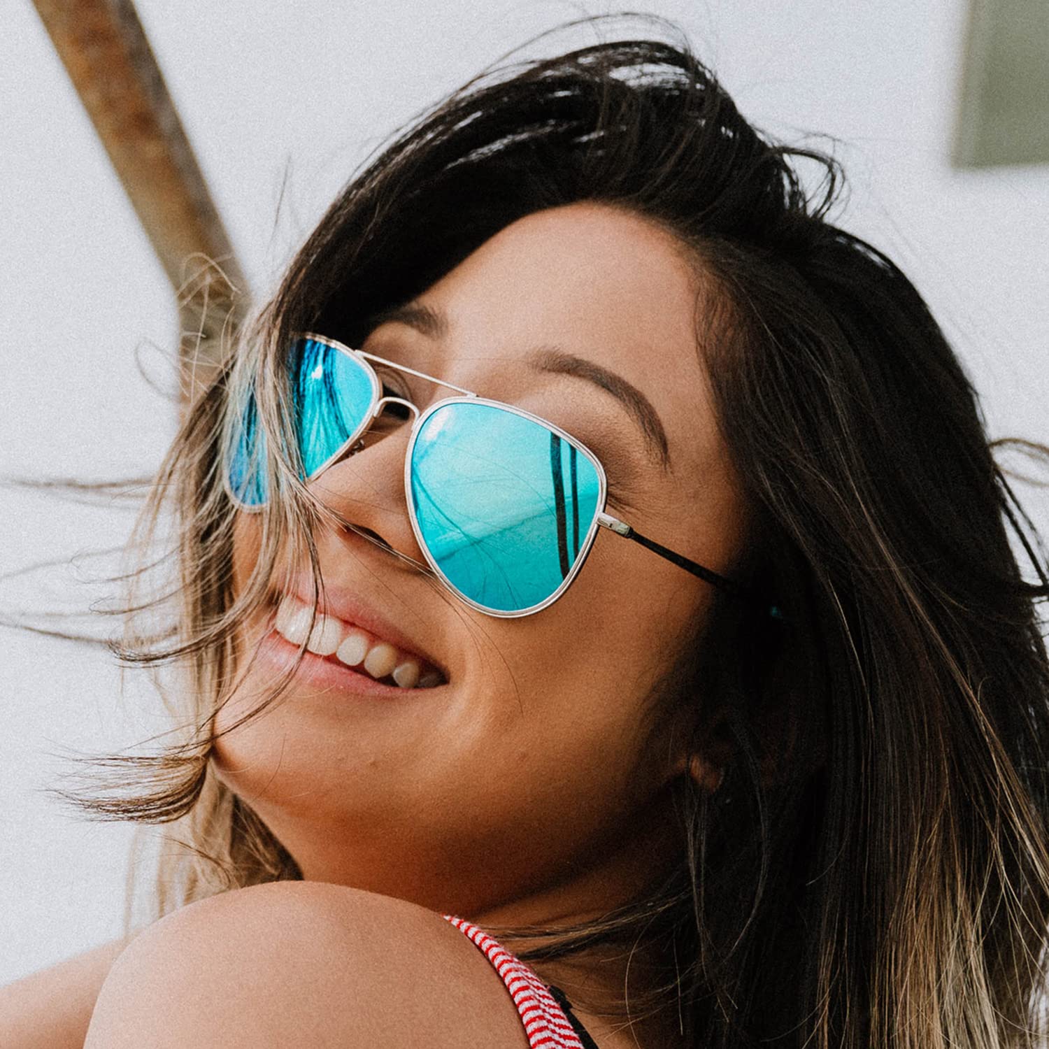 Blenders Eyewear A Series Polarized Aviator Sunglasses for Men & Women – 100% UV Protection – Lightweight & Durable – Perfect for Driving, Beach, and Outdoor Activities