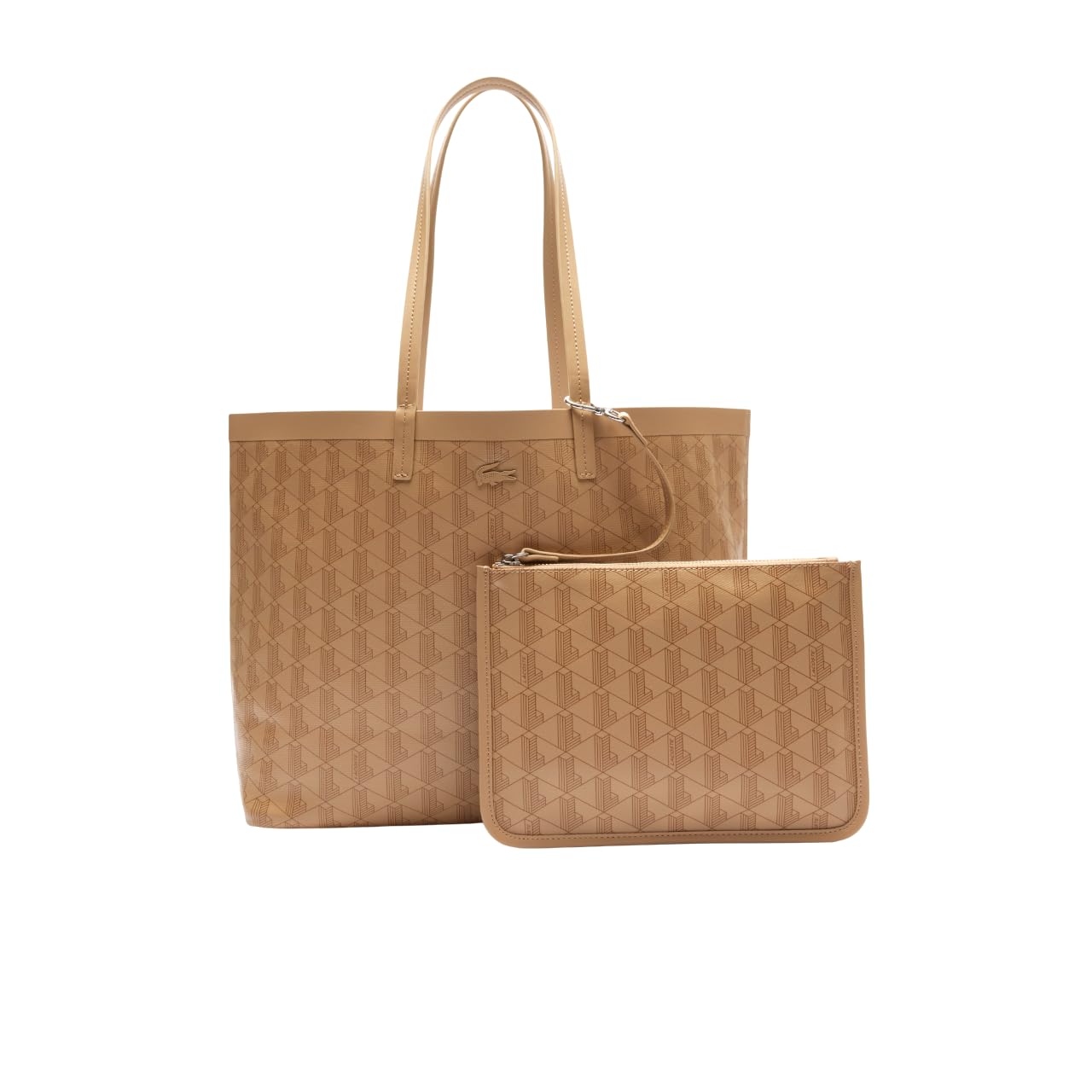 Lacoste Zely Tote Bag with Detachable Pouch - Stylish & Spacious Women's Shoulder Bag for Work, Travel & Daily Use