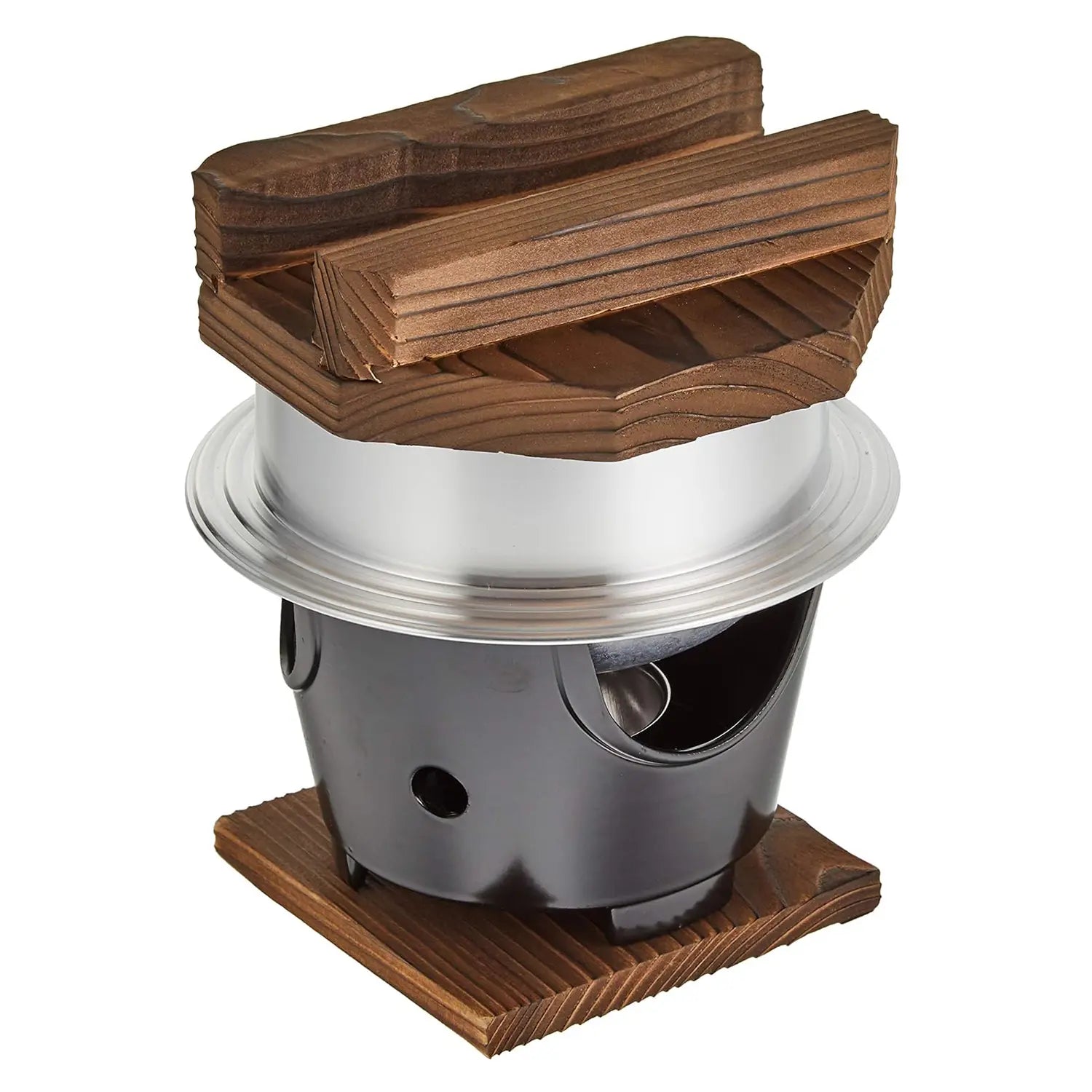 Premium EBM Aluminum Shallow Kamameshi Rice Pot Set - Japanese Donabe Style for Stovetop Cooking, Perfect for Rice, Stews & One-Pot Meals at Home or Camping