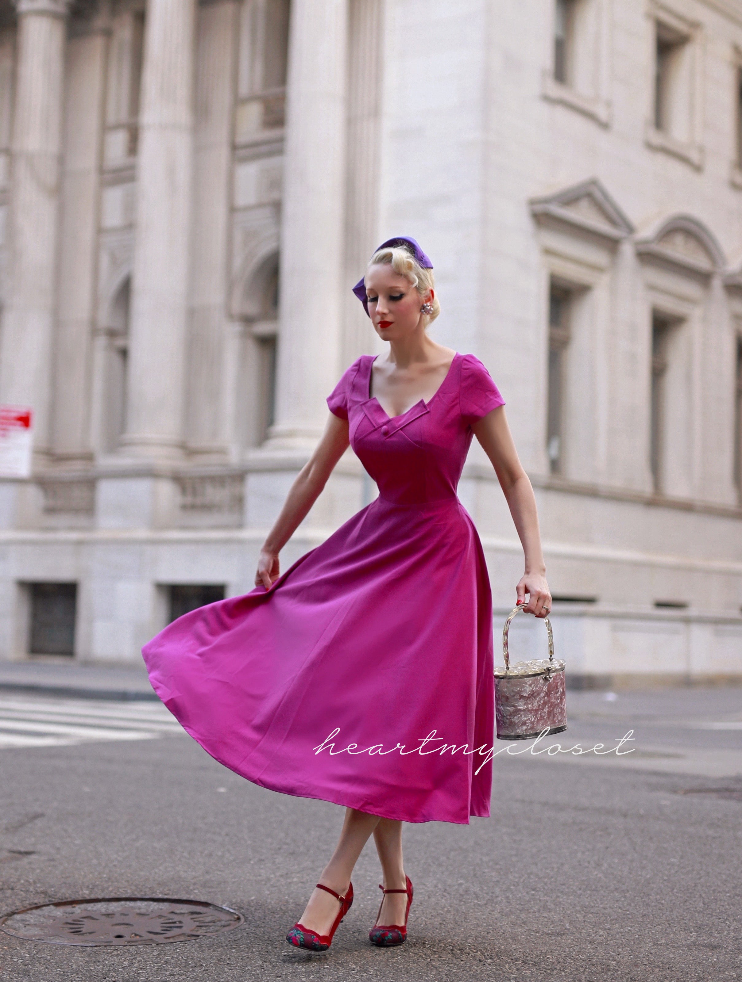 Viola Swing Dress - 1950s Retro Vintage Swing Dress for Women - Perfect for Parties, Dances & Casual Wear