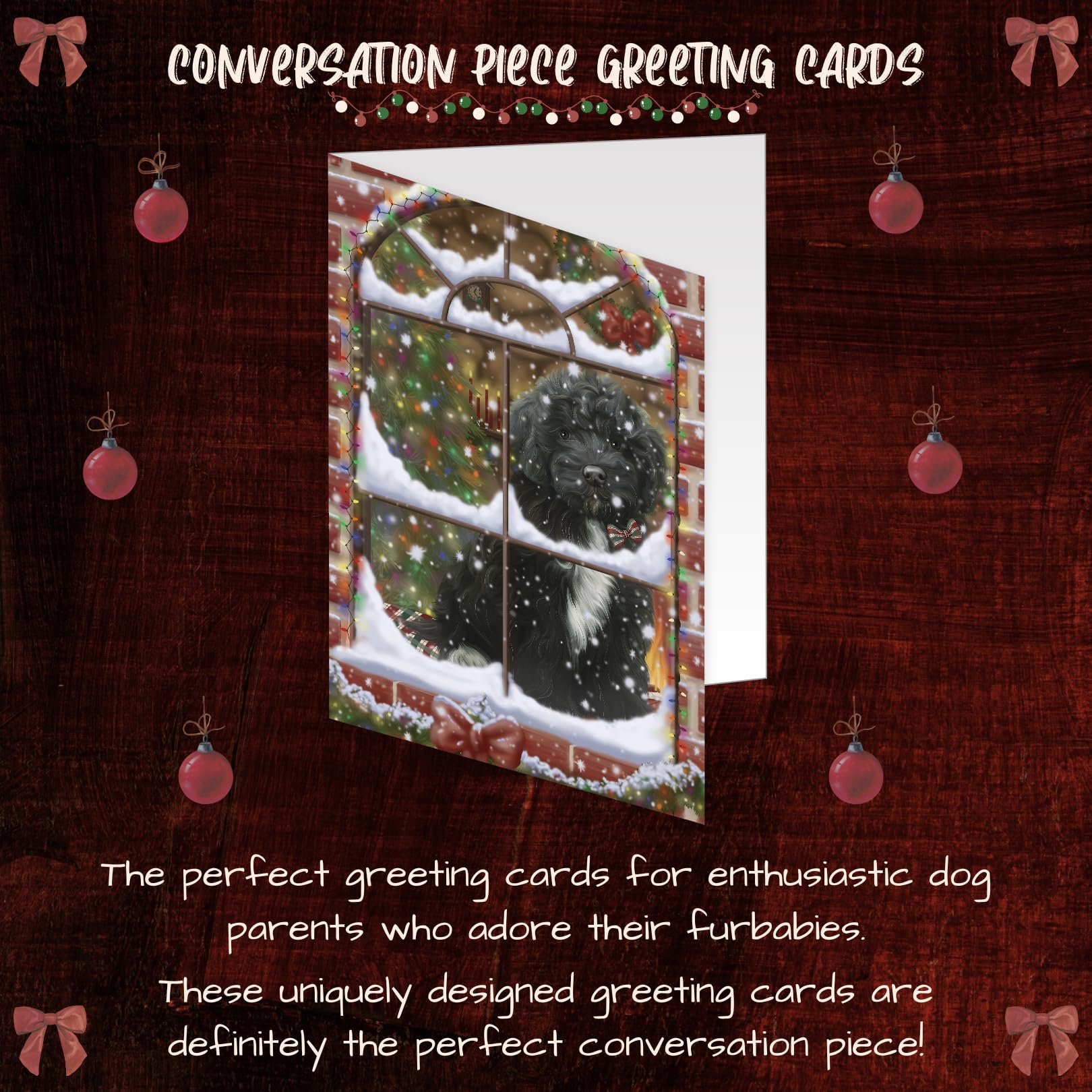 Christmas Cockapoo Dog Greeting Cards - 10 Adorable Pet Invitation Cards with Envelopes - Festive Pet Artwork Holiday Cards GCD64898 - Perfect for Sending Holiday Wishes to Dog Lovers & Cockapoo Owners