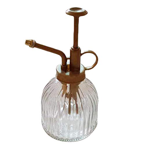 Vintage Glass Spray Bottle with Plastic Nozzle - 8oz Plant Mister for Indoor Flowers, Gardening Tools, Reed Diffuser & Home Cleaning - Perfect for Watering Plants, Aromatherapy, and Household Use
