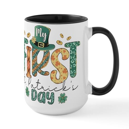 White/Black Inside - My First St Patrick'S Day Mugs
