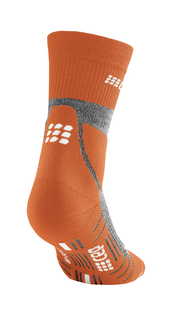 CEP Men's Hiking Merino Wool Mid-Cut Socks - Breathable & Moisture-Wicking for Outdoor Adventures (Sunset/Grey) - Perfect for Hiking, Camping & Winter Sports (WP3CB4)
