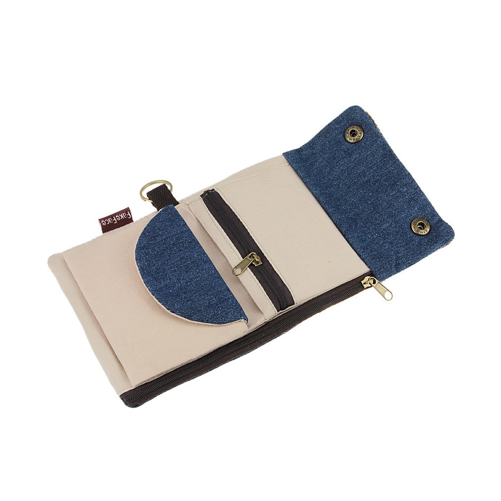 Stylish Denim Trifold Wallet for Women - Coin Purse, Card Holder & Handbag Organizer | Perfect for Everyday Use, Travel & Gift Giving