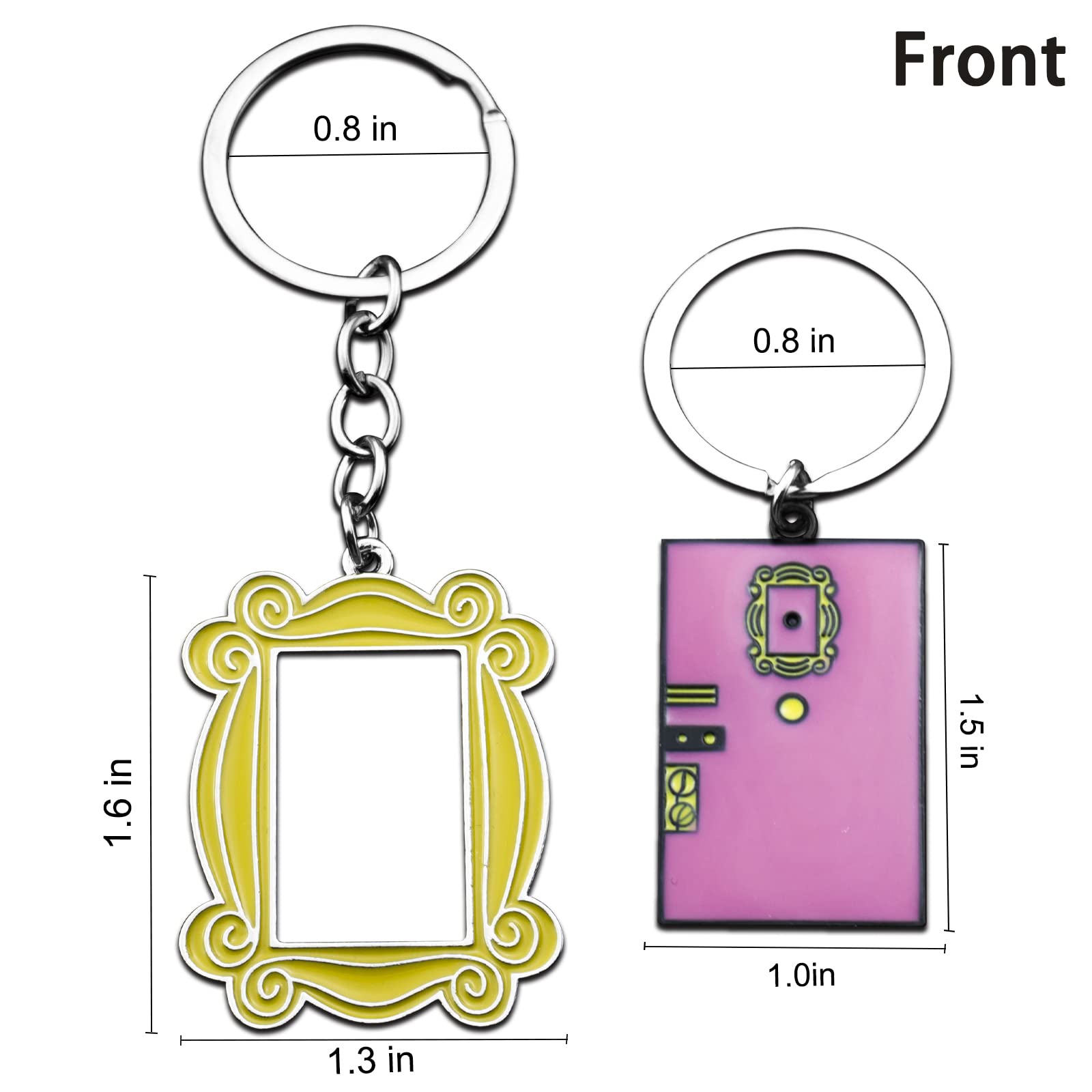 Friends TV Show Keychain Set - 2 Pack Best Friend Gifts for Women | Officially Licensed Merchandise | Perfect for Birthdays, Anniversaries & Fan Collections