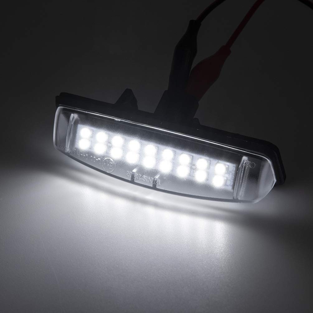 NJSBYL LED License Plate Lights for Toyota Camry Prius Echo Yaris Lexus IS300 GS300 GS400 GS430 ES300 ES330 RX330 RX350 - Xenon White Error-Free Canbus LED Rear License Plate Bulbs - Perfect for Night Driving & Enhanced Vehicle Appearance