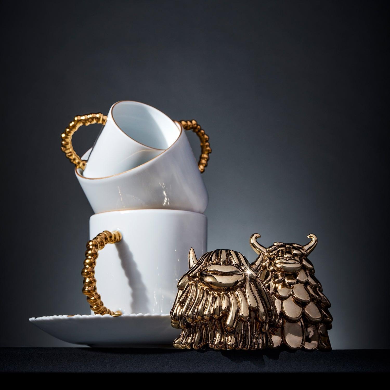 Premium Haas Mojave Ceramic Tea Cup - Elegant White Porcelain Cup for Tea, Coffee & Hot Beverages - Perfect for Home, Office & Gifting