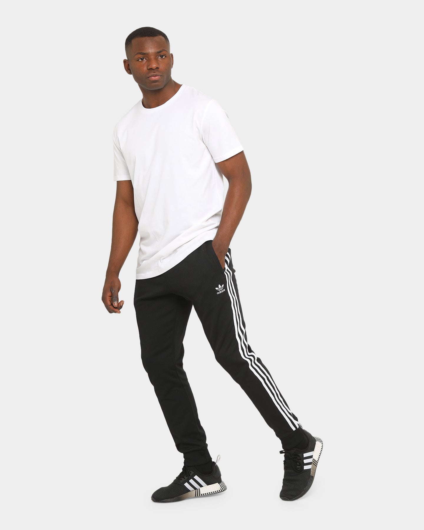Adidas SST Track Pants for Men - Black & White Athletic Joggers for Running, Gym & Casual Wear