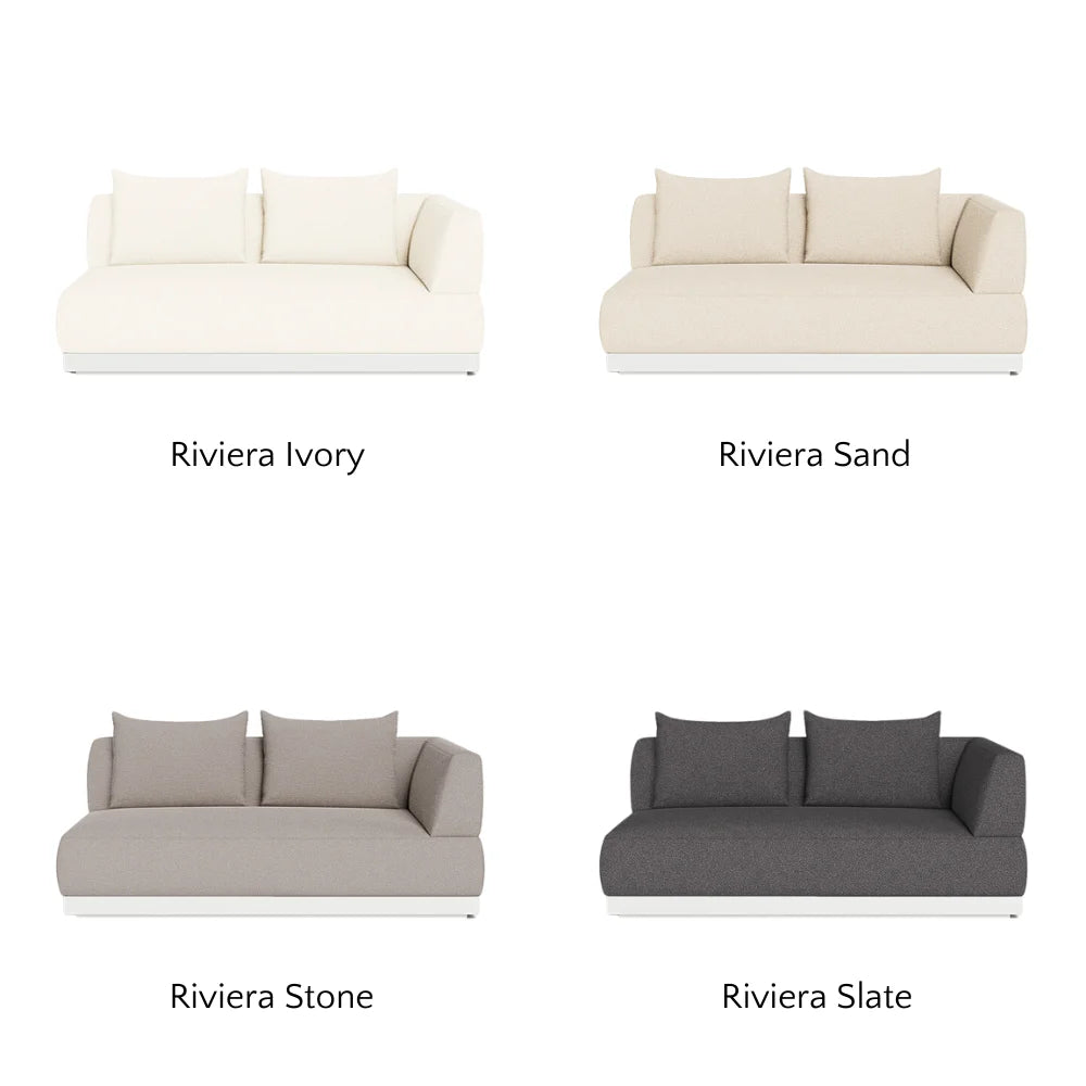 Amalfi 2-Seat Right Arm Outdoor Sectional Sofa - Patio Furniture for Backyard, Poolside & Garden Relaxation