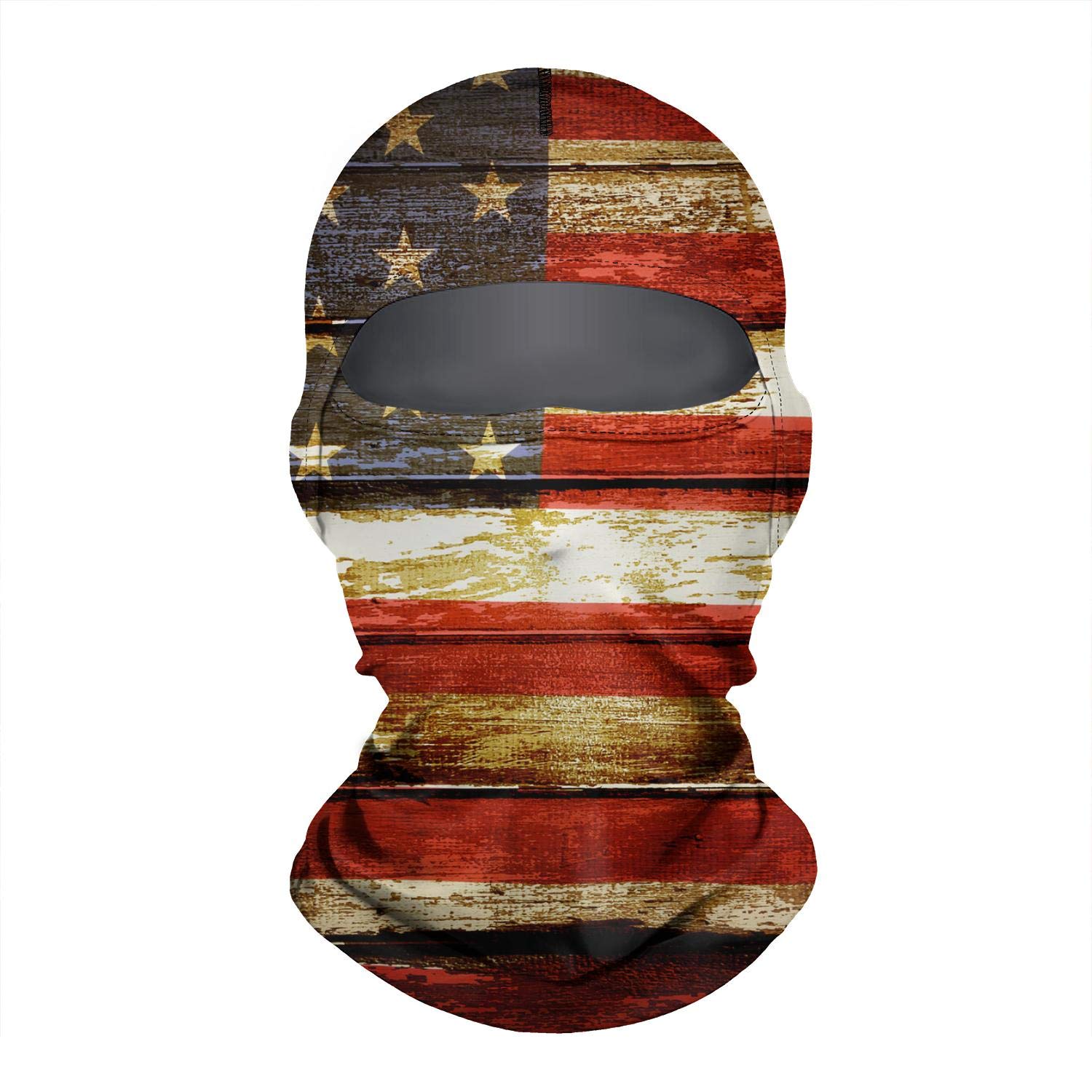 Windproof Unicorn Printed Balaclava Face Mask - American Flag Star Design for Men & Women - Perfect for Skiing, Snowboarding & Outdoor Winter Sports