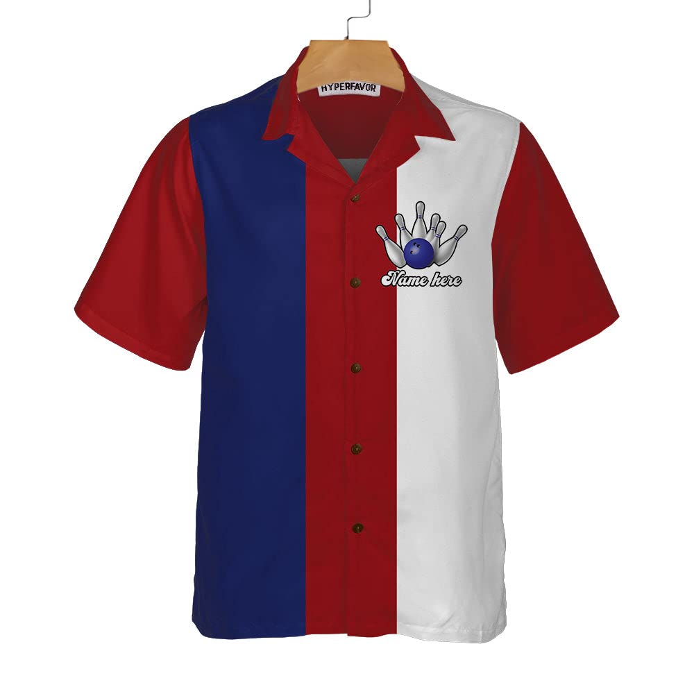 Custom Personalized Bowling Shirts with Names for Men & Women - Vintage Retro Hawaiian Bowling Shirts - Perfect for Bowling Leagues, Team Uniforms & Themed Parties