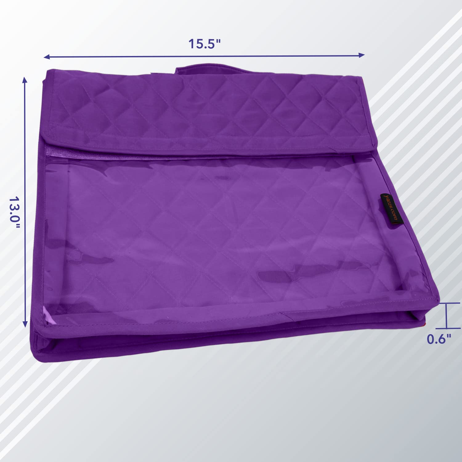 Yazzii Crafts Project Folder - Arts & Crafts Storage Organizer Bag - Portable Multifunctional Sewing & Knitting Supply Case for Embroidery, Crochet, Quilting & DIY Projects (Purple) - Perfect for Home, Travel & Classroom Organization