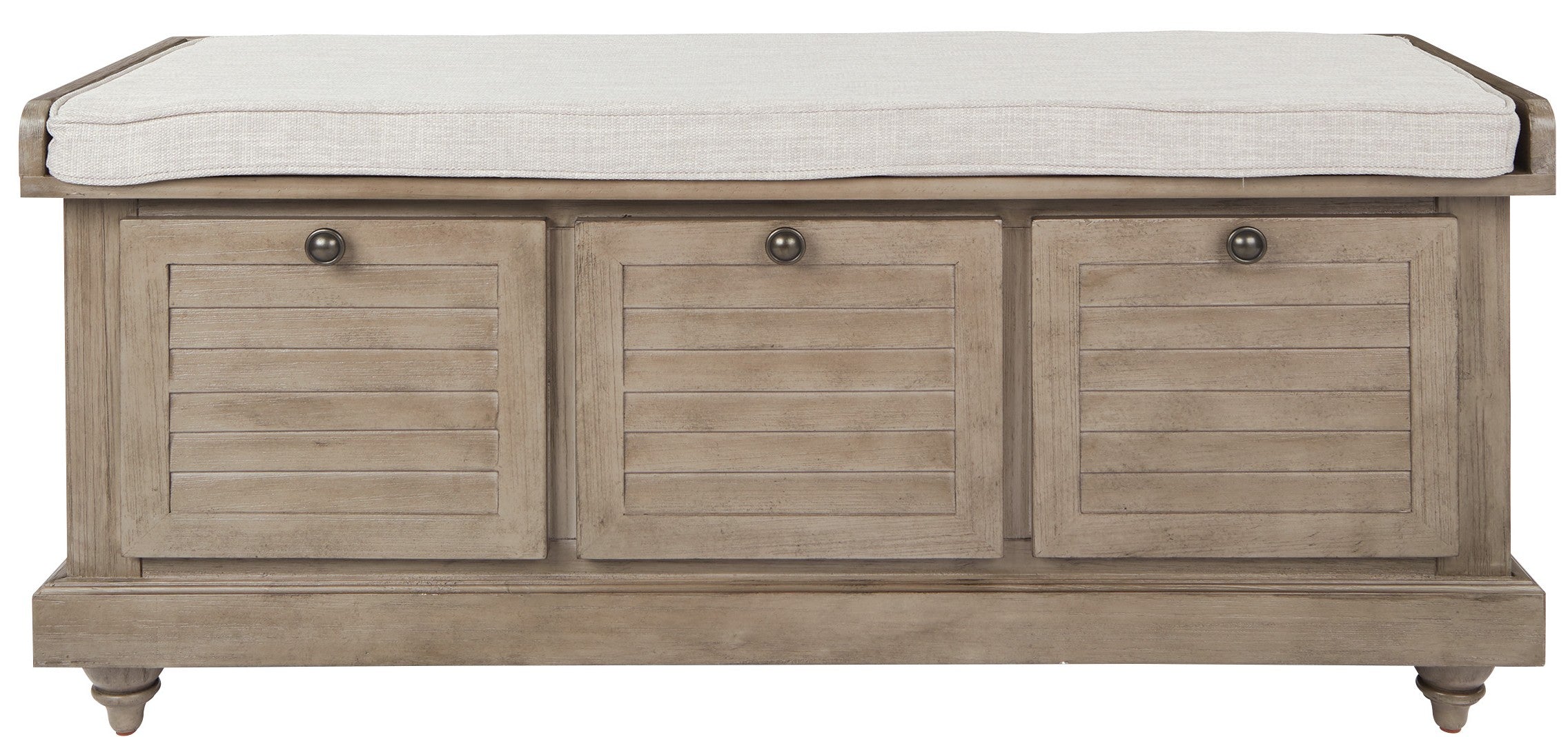 Office Star OSP Designs Dover Storage Bench with Seat - 2-Tier Organizer for Entryway, Living Room & Bedroom - Durable Fabric & Wood Frame for Home Storage Solutions [DOV]