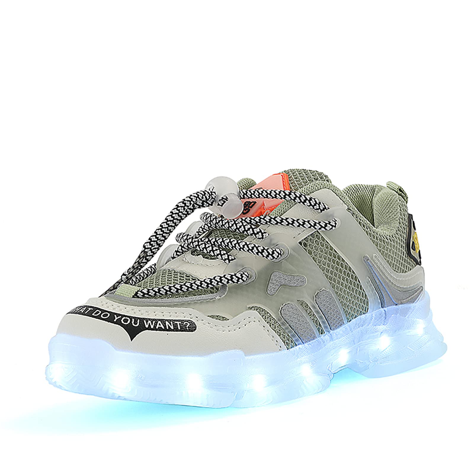 Glow in the Dark LED Light Up Shoes for Kids - USB Rechargeable Sneakers with Flashing Lights for Boys & Girls - Perfect for Night Running, Parties, and Outdoor Activities