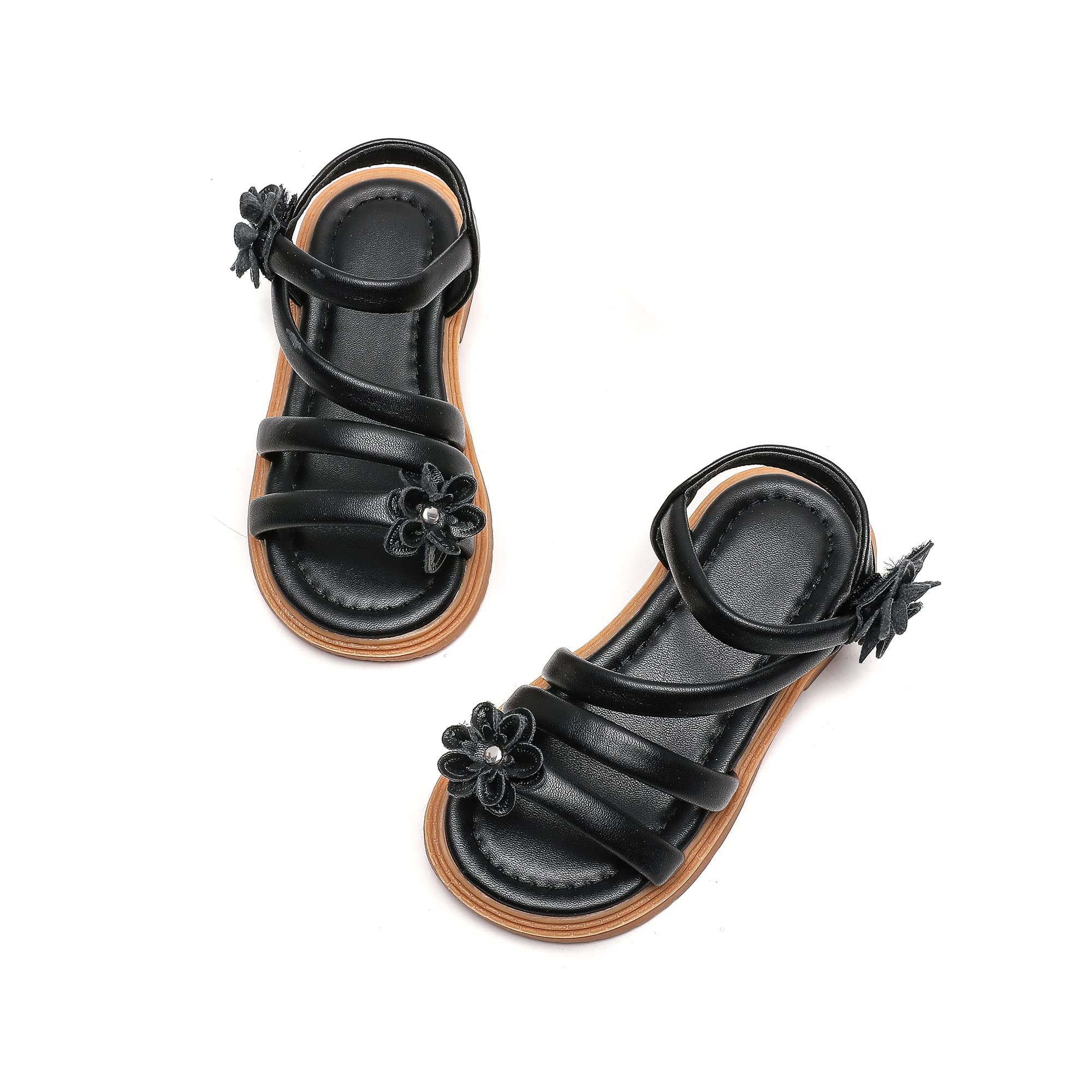 Komfyea Toddler Flower Sandals - Soft Beach Shoes for Girls