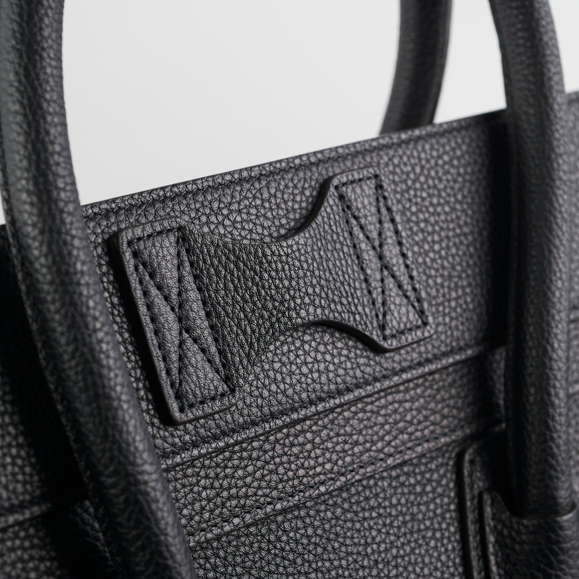Celine Mini Luggage Bag in Black Grainy Leather - Perfect for Work, Travel & Everyday Use