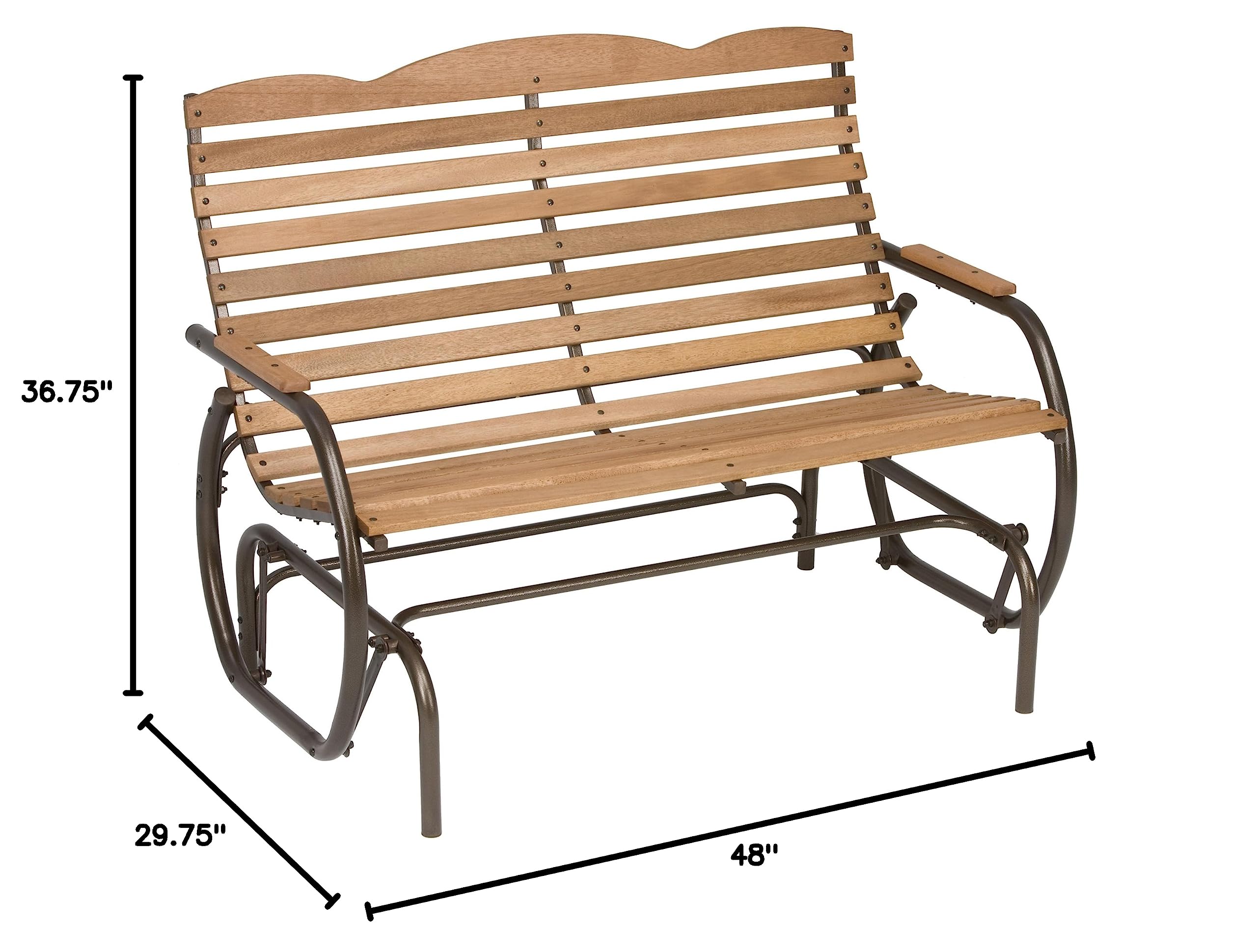 Jack Post CG-44Z Bronze Country Garden Double Glider Swing - Perfect for Porch, Patio, and Backyard Relaxation
