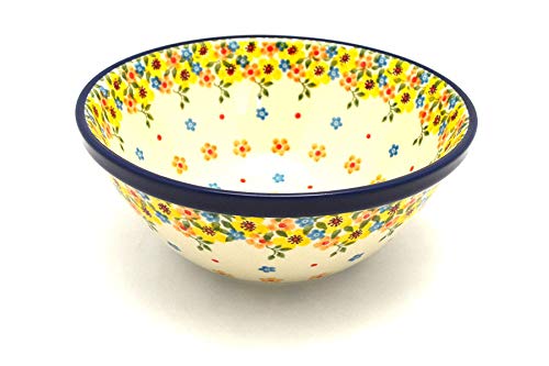 Handmade Polish Pottery Bowl - Large 7.5