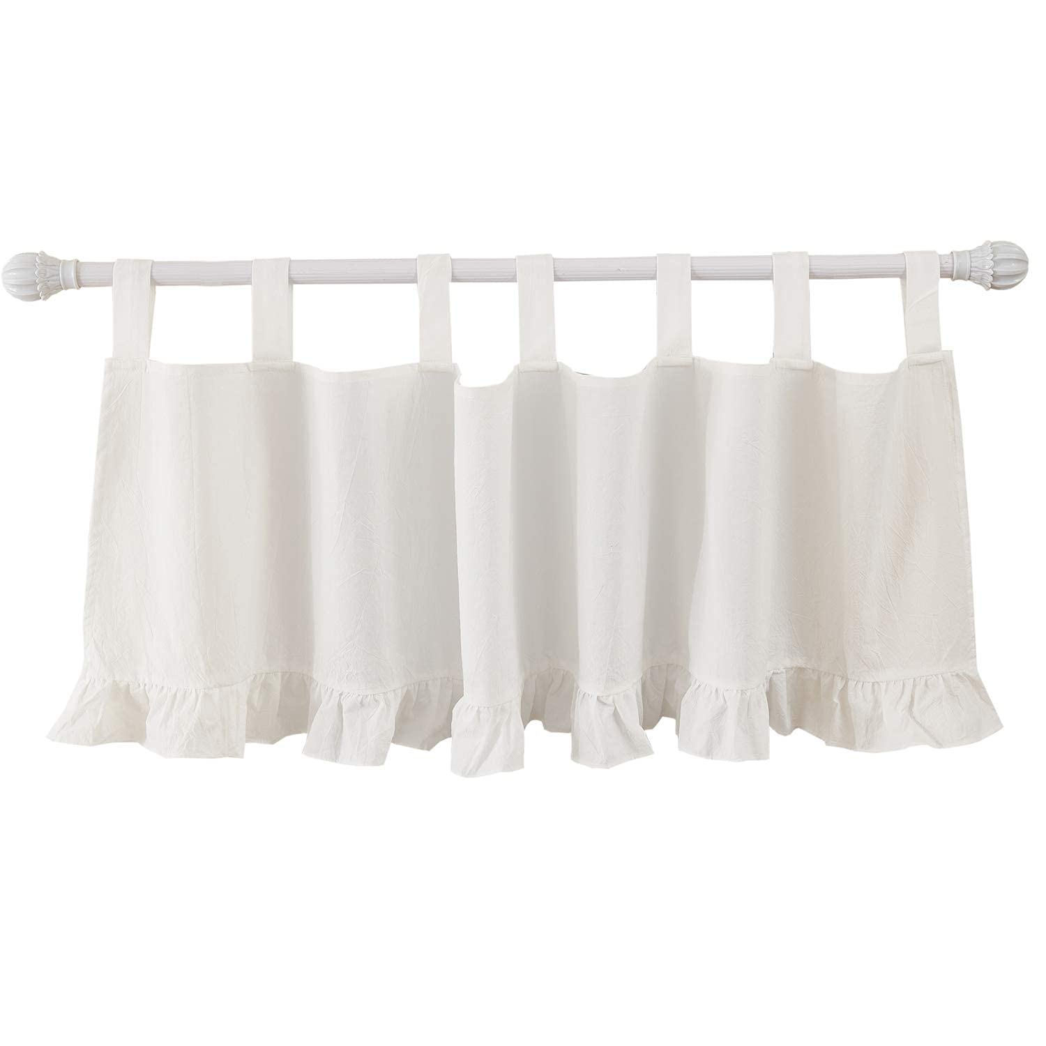 Brandream 6-Piece Baby Crib Bedding Set - 100% Washed Cotton Cream White Nursery Set for Girls & Boys | Gender Neutral, Boho Chic & Farmhouse Style with Ruffles | Perfect for Newborns, Infant Rooms & Baby Showers