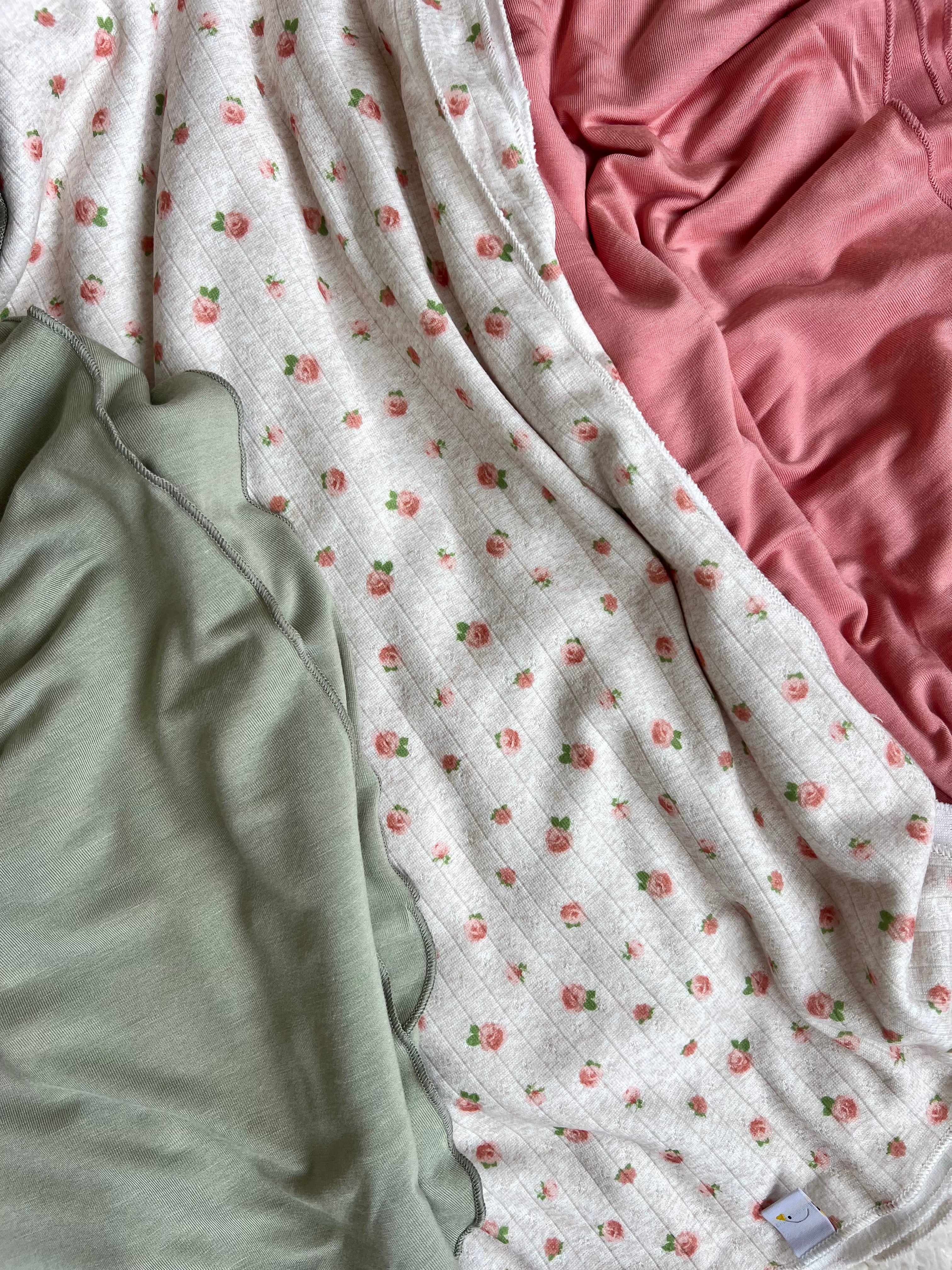 Rosette Swaddle Blanket - Soft Baby Wrap for Newborns & Infants - Perfect for Swaddling, Sleeping & Nursing - Ideal for Nursery, Daycare & Travel
