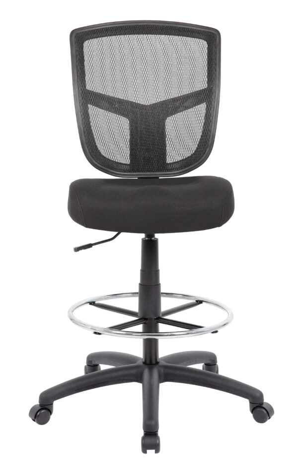 Boss Contract Mesh Drafting Stool B16021 - Adjustable Height Ergonomic Office Chair for Architects, Designers & Artists - Perfect for Drafting Tables, Studios & Home Offices