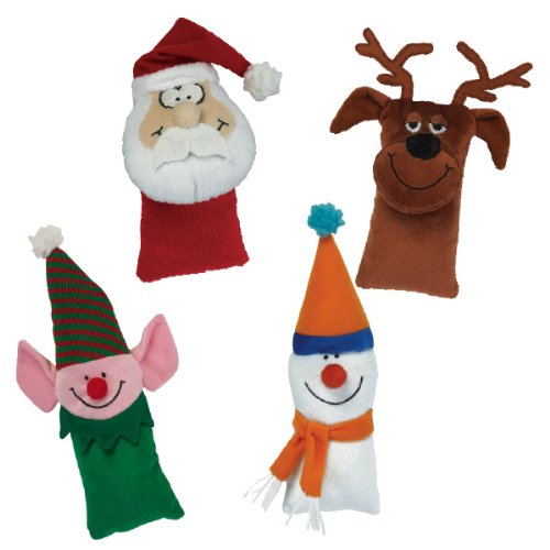 Santa Lil Blockhead Toys - 4 Pack | Fun and Collectible Mini Figures for Kids and Adults | Perfect for Gifts, Party Favors, and Display Collections