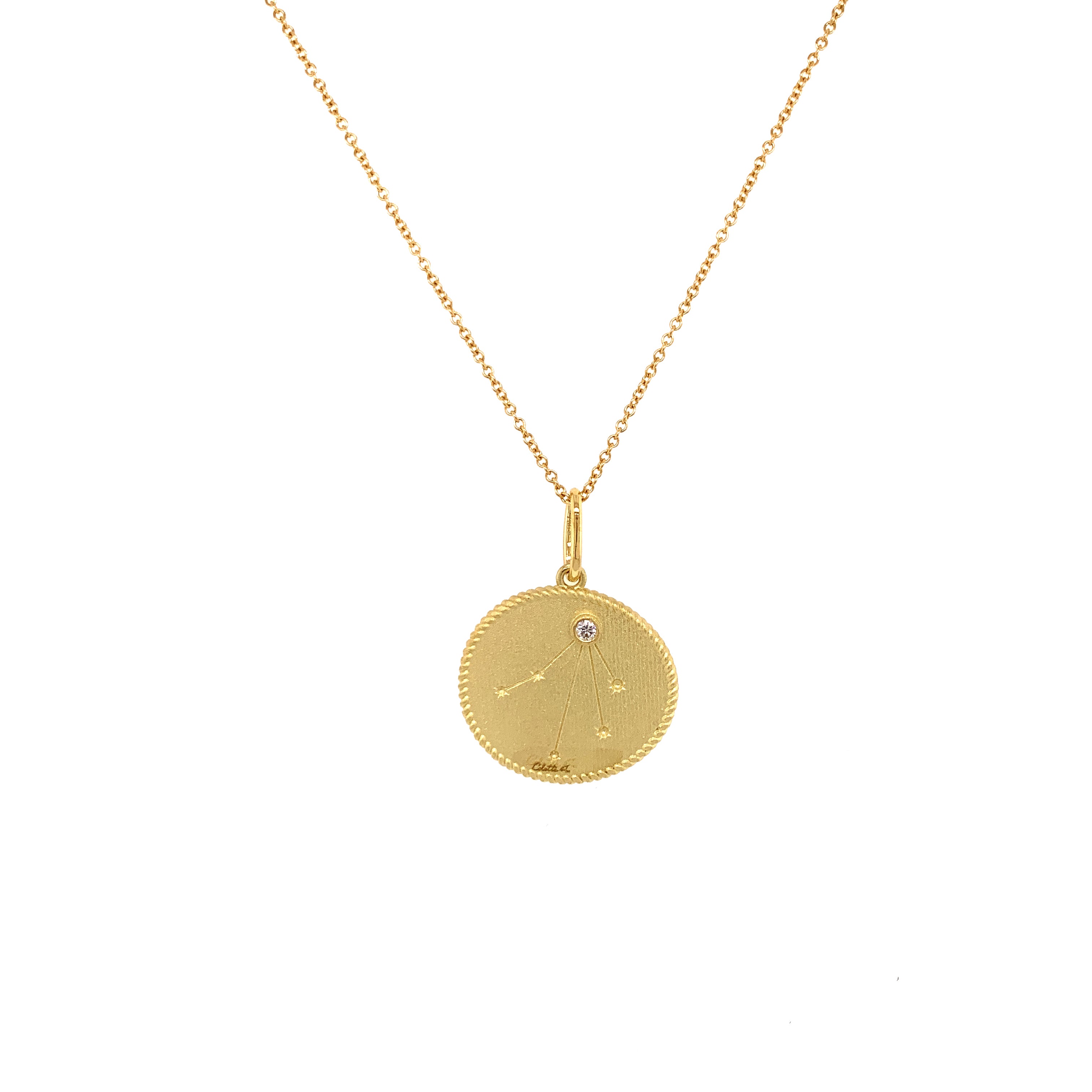 Libra Zodiac Necklace - Double Sided Pendant for September 24 to October 23 Birthdays - Perfect Gift for Astrology Lovers & Fashion Jewelry