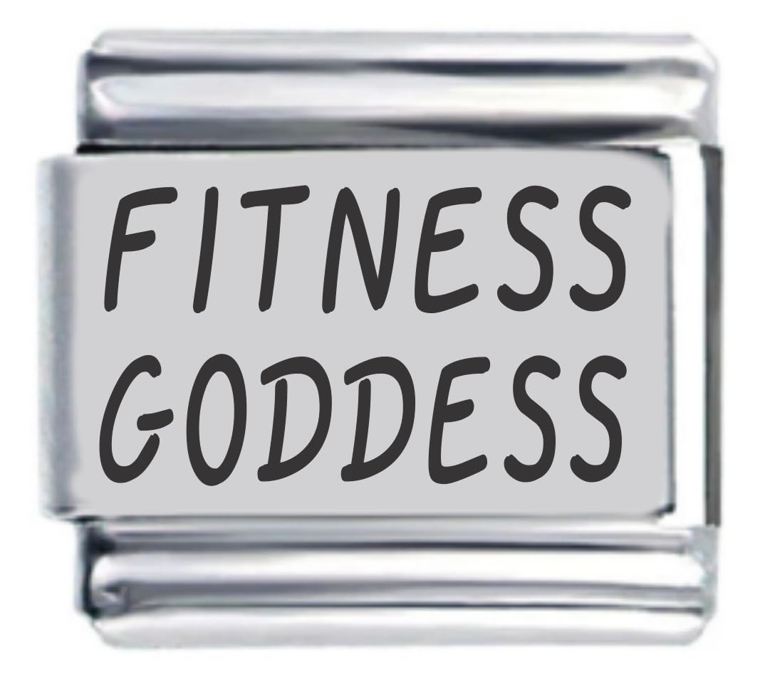 Fitness Goddess Italian Charm Bracelet - Elegant & Stylish Women's Jewelry for Workout, Yoga & Everyday Wear