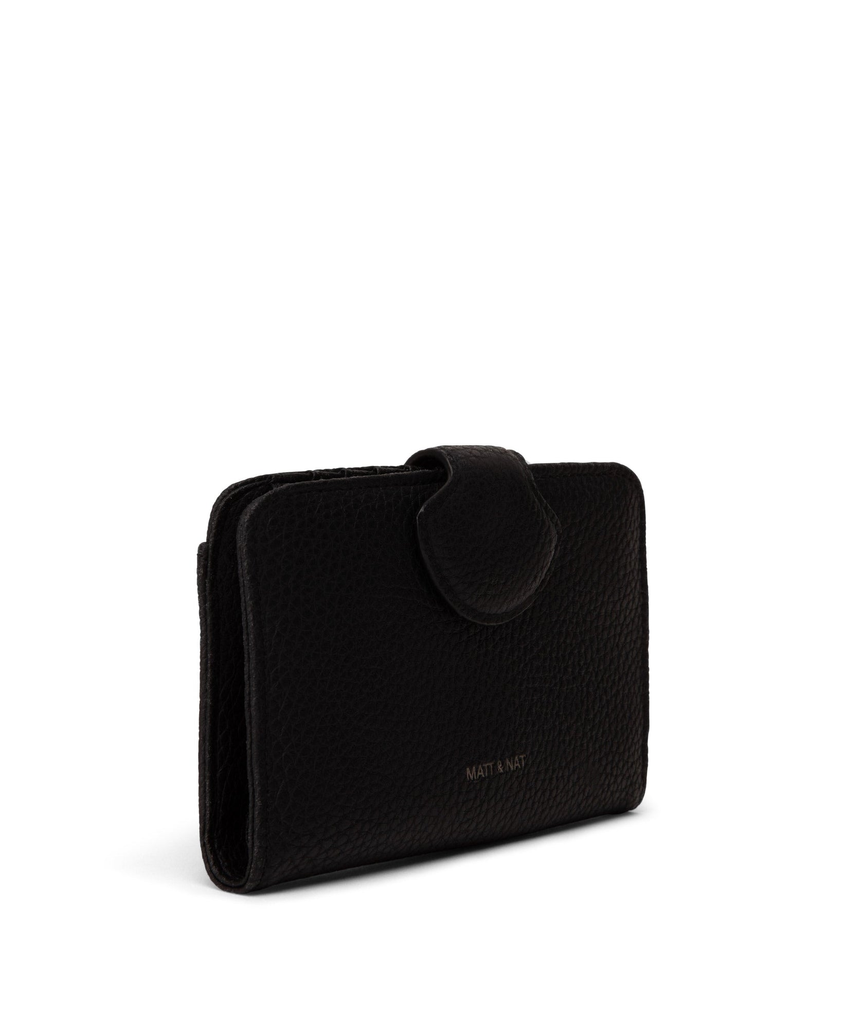 Matt & Nat Black Float Small Recycled Vegan Wallet - Eco-Friendly Minimalist Card Holder for Everyday Use & Travel