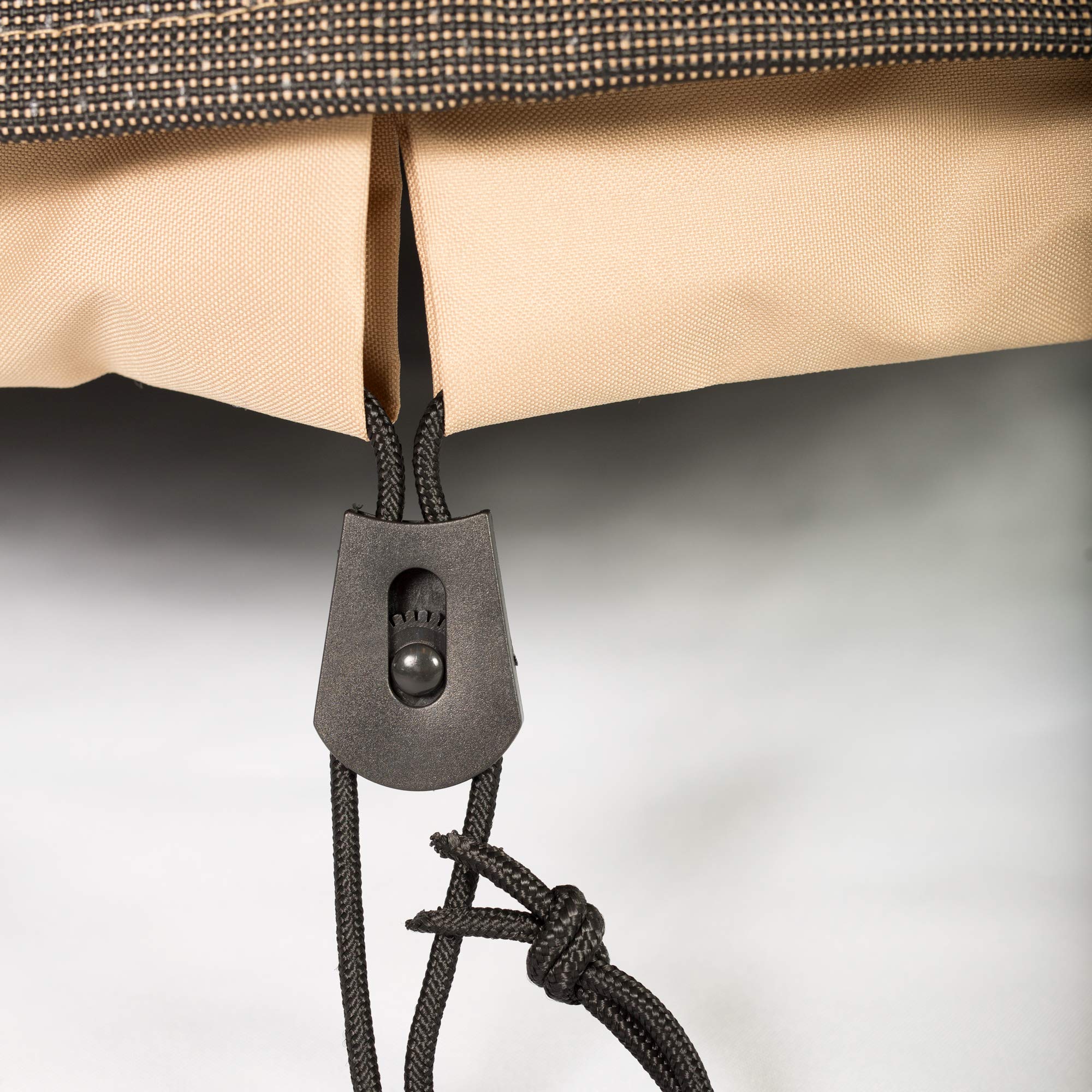 Premium StormBlock Hillside Patio Sofa Cover - Waterproof Outdoor Furniture Protector, Extra-Large Black & Tan Weave - Perfect for Patios, Decks & Backyard Furniture