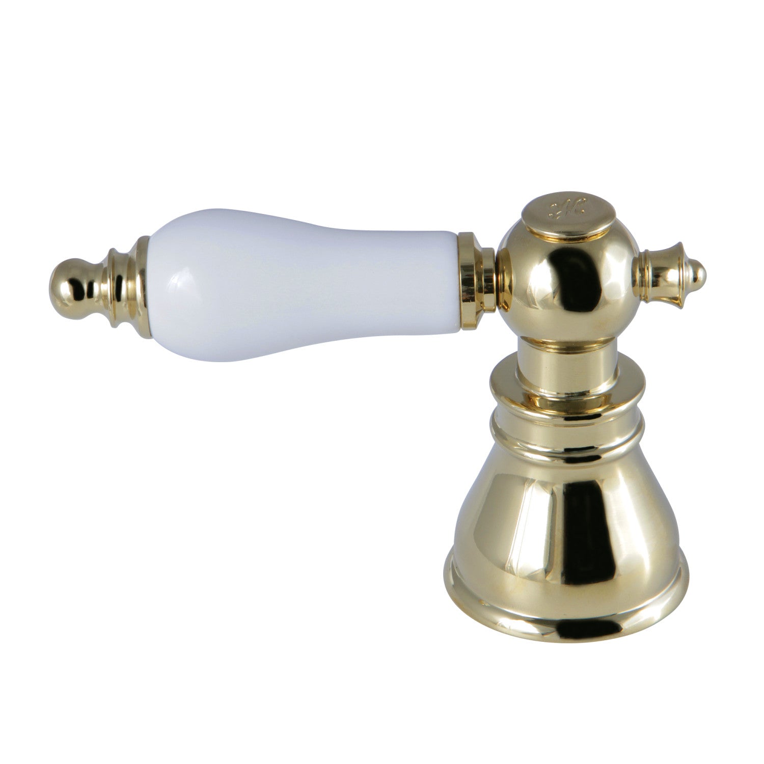 American Patriot FSCH1972APLH Porcelain Lever Handle (Hot Side) - Polished Brass for Bathroom & Kitchen Faucet Replacement - Durable & Stylish Sink Fixture Upgrade