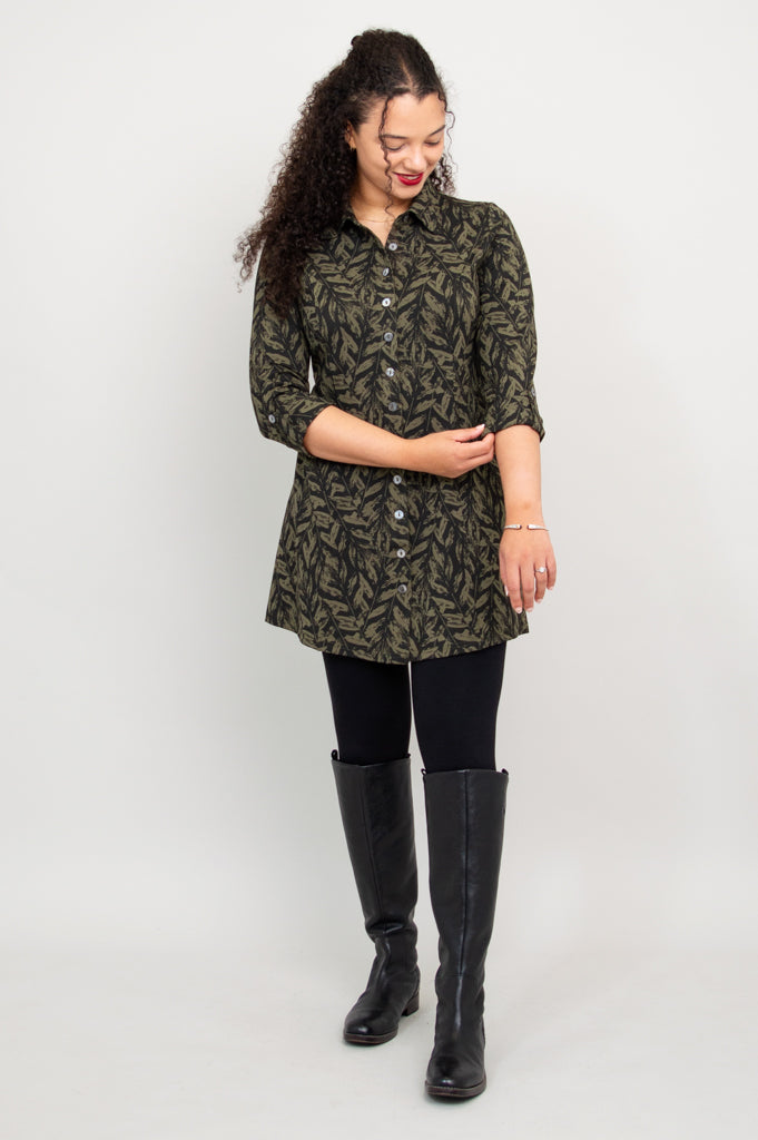 Charlie Tunic in Greenwood Bamboo Fabric - Women's Eco-Friendly Summer Top for Casual Wear & Beach Outfits