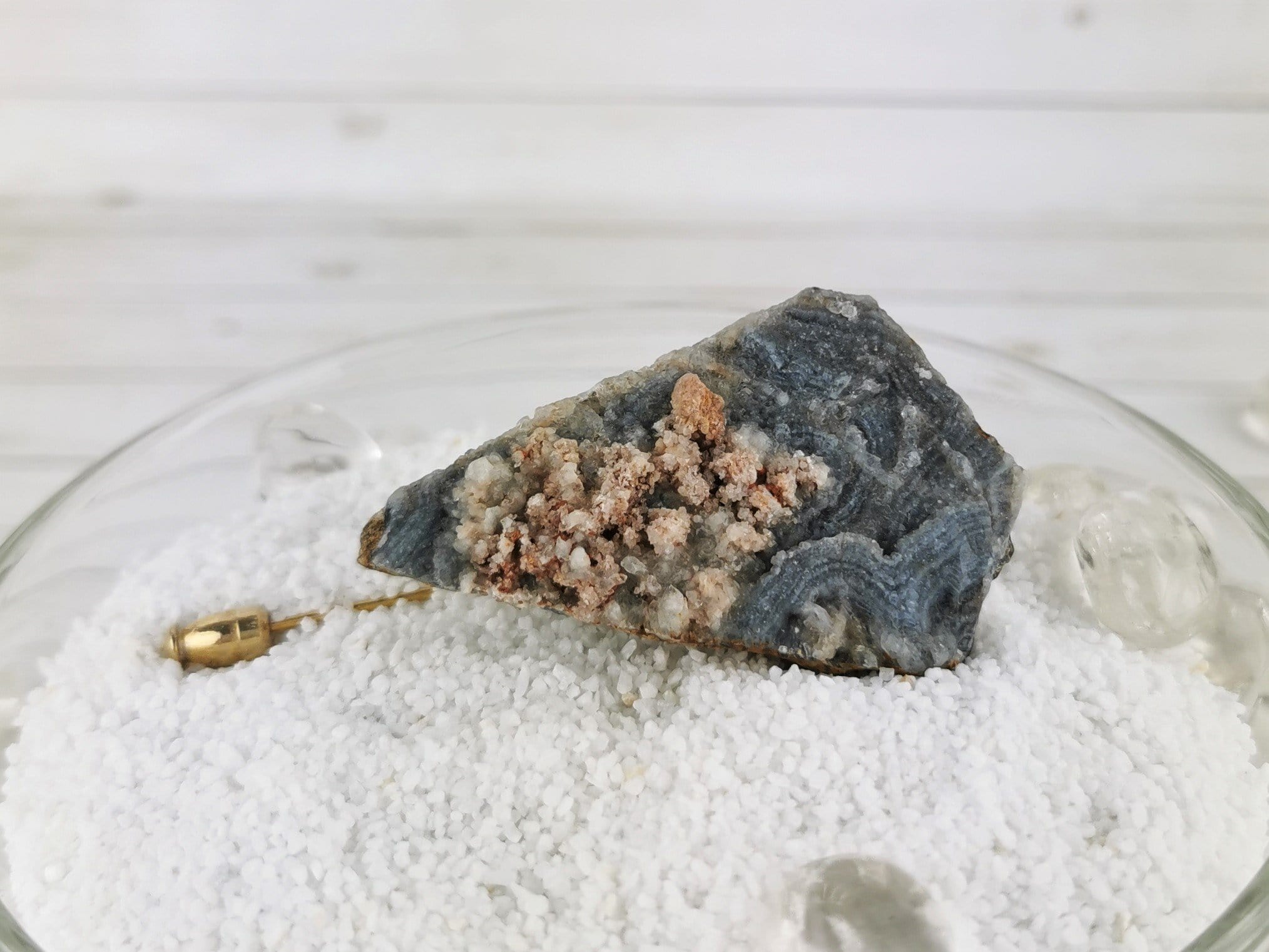 Natural Chalcedony Conch Shell Boutonniere Pin - Elegant Beach Wedding Accessory for Groom, Bridal Party & Summer Events