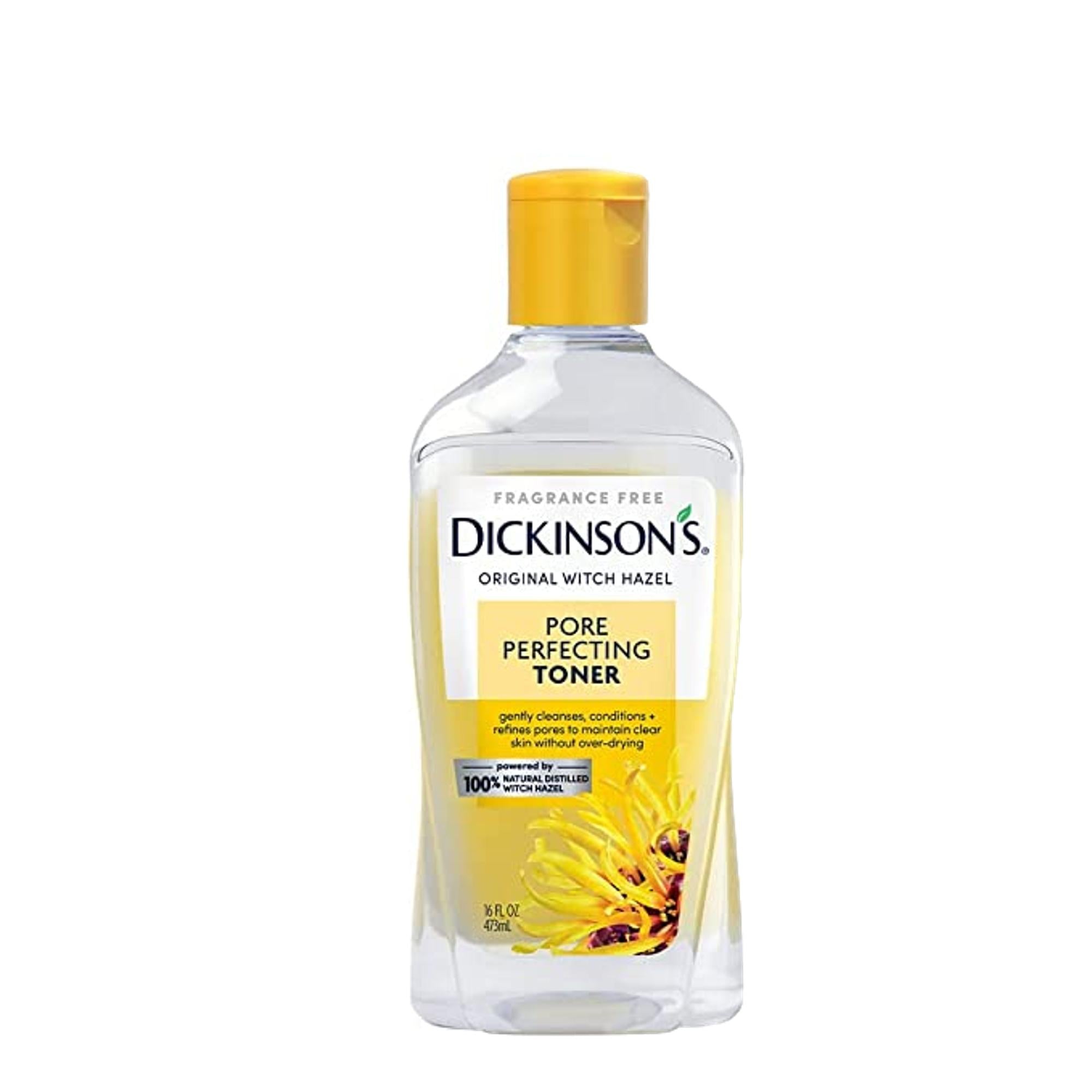 Dickinson's Witch Hazel Toner 16 fl oz - Alcohol-Free Facial Toner for Acne, Oily Skin & Pores - Refreshing & Soothing for Daily Skincare Routine