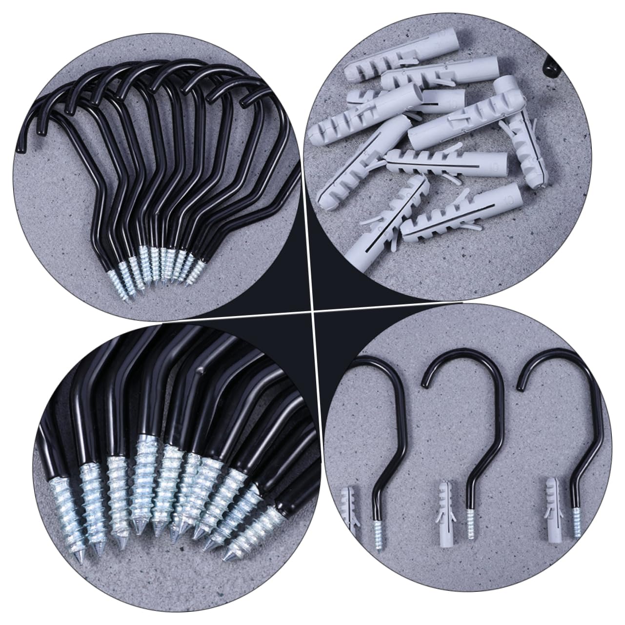 AUTSUPPL 10-Pack Heavy Duty Steel Bike Hooks - Wall Mount Bicycle Storage Rack with Screw-in Garage Hooks for Secure Bike Display & Organization - Perfect for Garage, Shed, or Indoor Cycling Storage