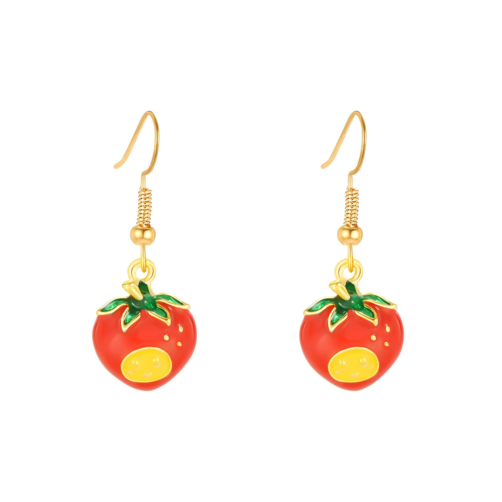 Cute Double Sided Fruit Stud Earrings for Girls - Fashion Silver Jewelry for Teens & Women - Perfect for School, Parties & Everyday Wear