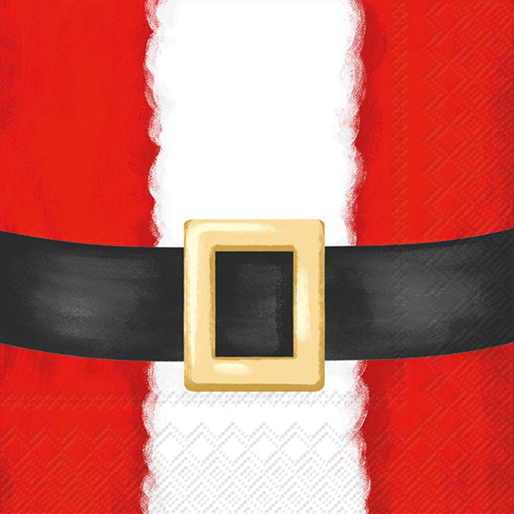 Premium 3-Ply Christmas Cocktail Napkins - 40 Count Santa Suit Design for Holiday Parties, Beverage & Dessert Serving - Ideal for Christmas Celebrations, Dinner Parties & Festive Gatherings