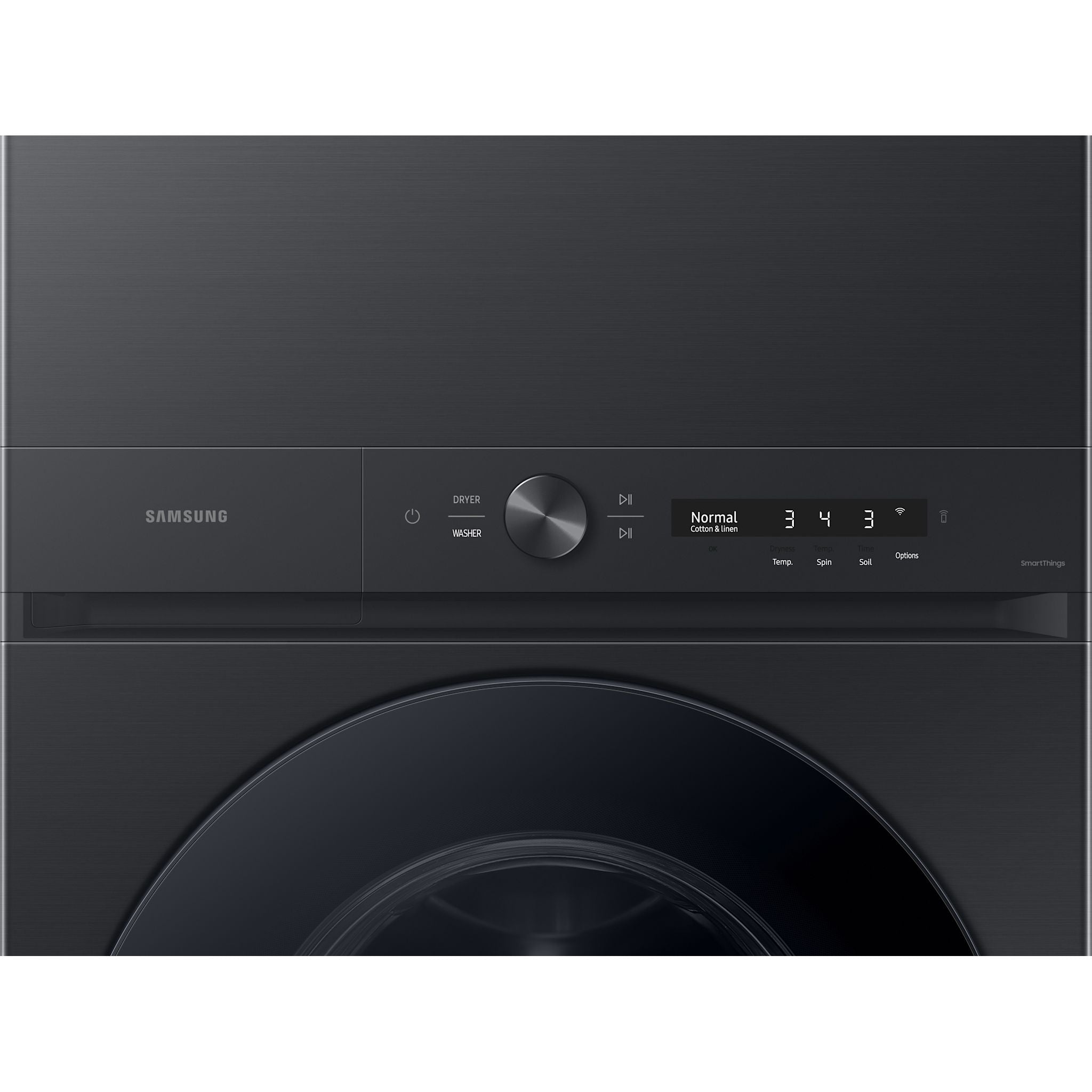 Samsung Laundry Hub (WH46DBH550EVAC) Black Stainless Steel - All-in-One Washer & Dryer Combo for Large Loads | Perfect for Apartments, Small Homes & Laundry Rooms | Energy Efficient & Space Saving