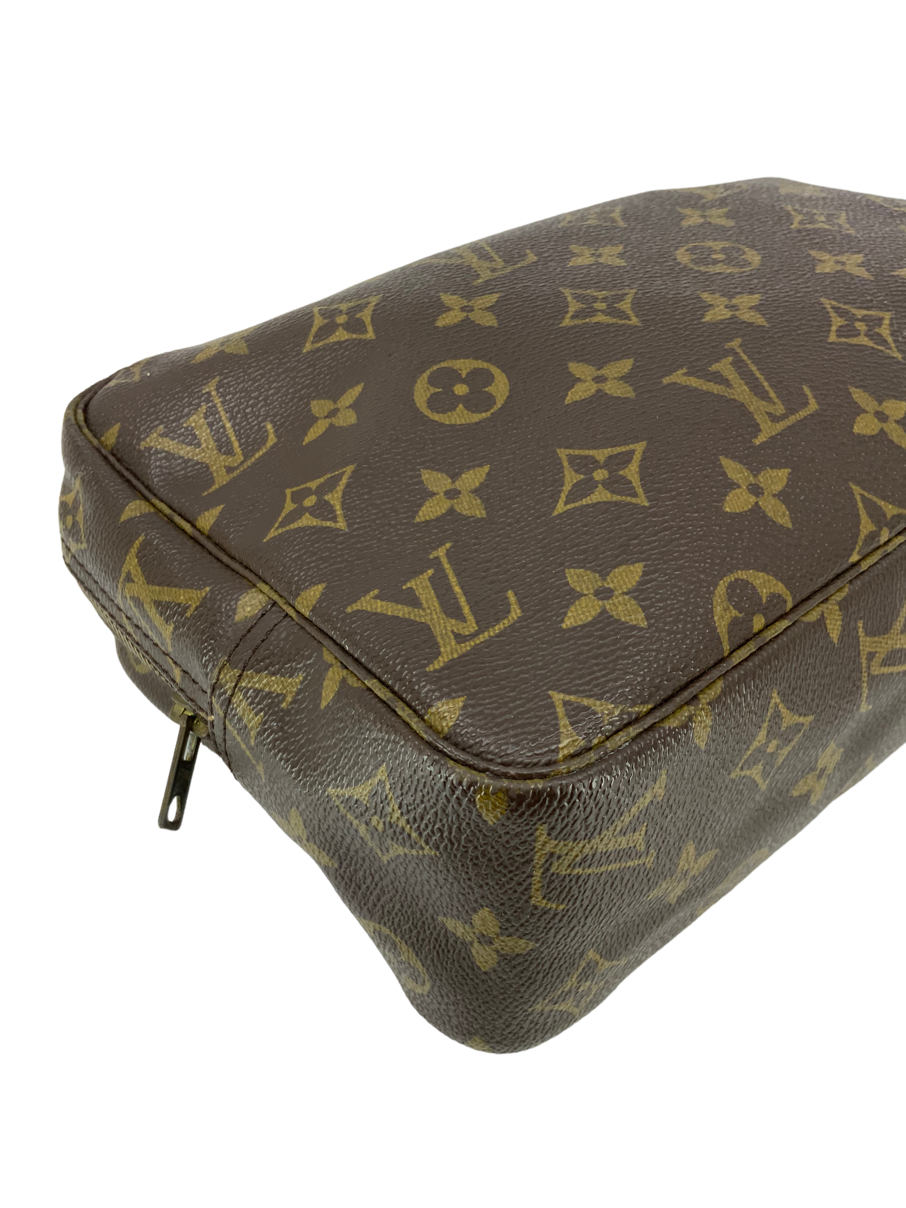 Authentic Louis Vuitton Vintage Monogram Canvas Trousse Toilette 28 Cosmetic Bag Pouch - Luxury Travel & Everyday Makeup Organizer for Women