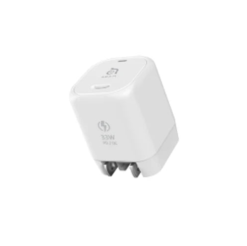 33W Compact Wall Charger ADAM ELEMENTS OMNIA P3 USB-C Fast Charging - White | Perfect for Travel, Home & Office Use