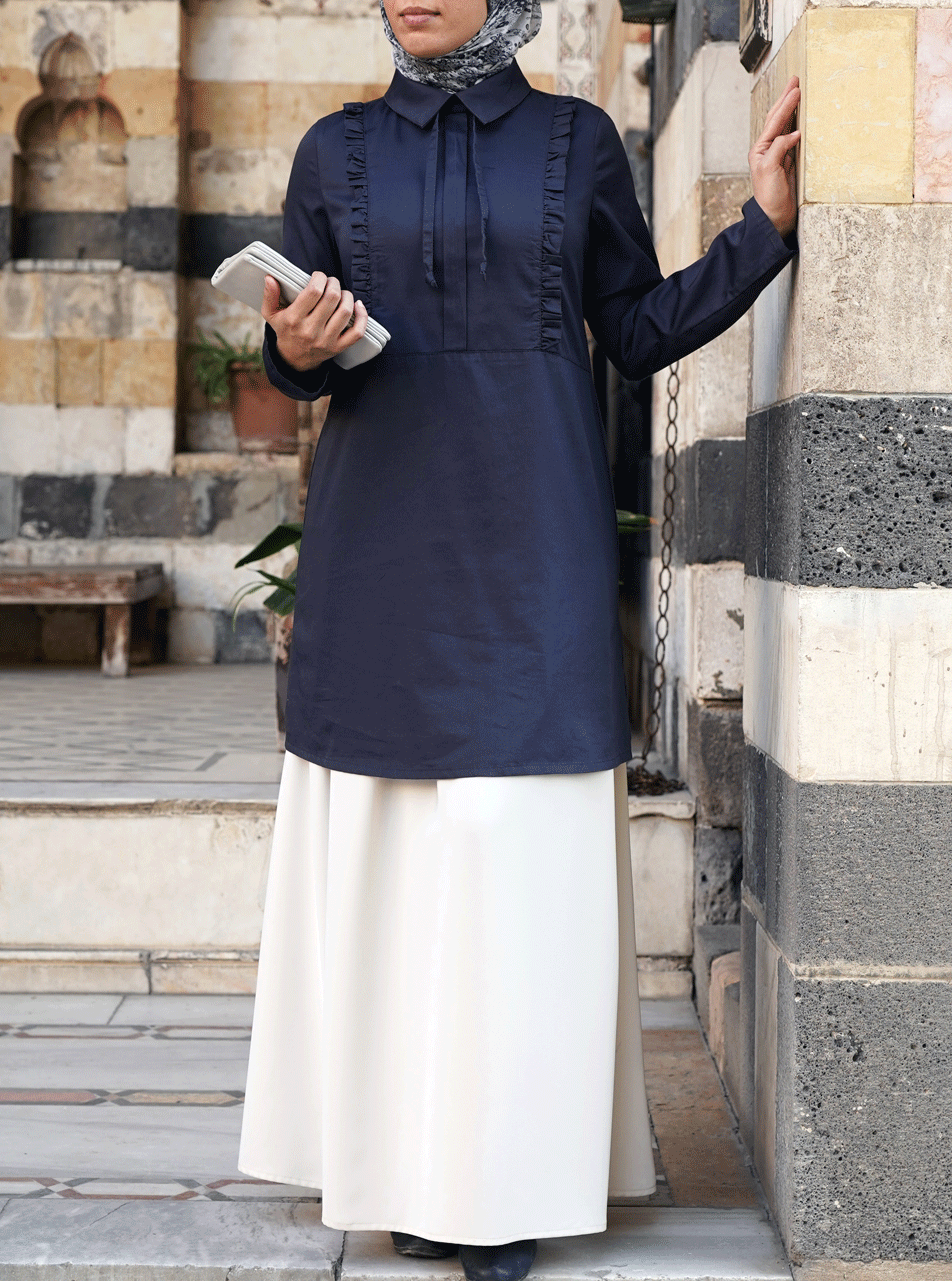 Elegant Ruffled Trim Blouse for Women - Stylish Floral Print Tops - Perfect for Office, Date Night & Spring Outfits