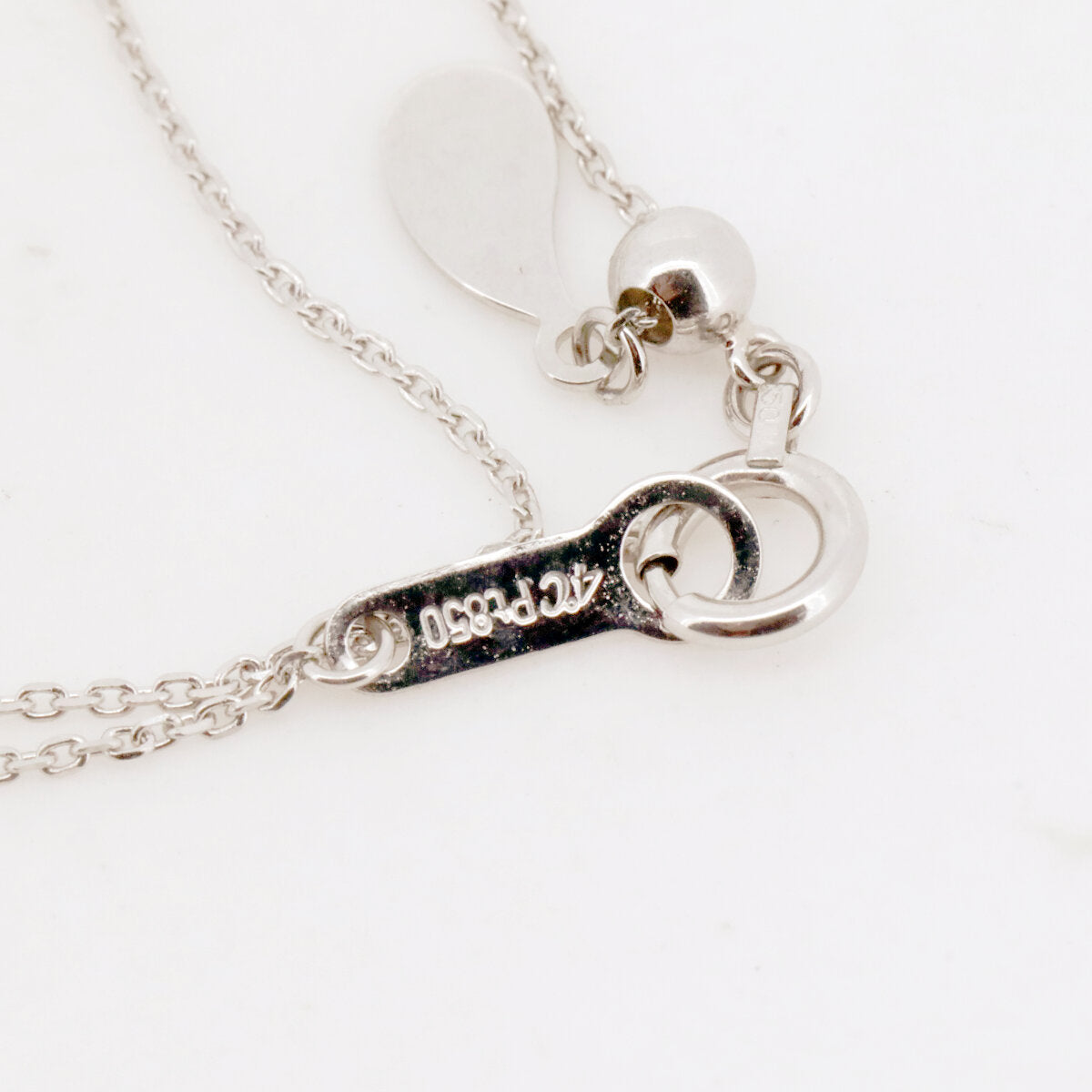 4℃ Diamond Pt850 Necklace for Women - Elegant 18K White Gold Pendant Jewelry Gift for Anniversary, Wedding & Special Occasions