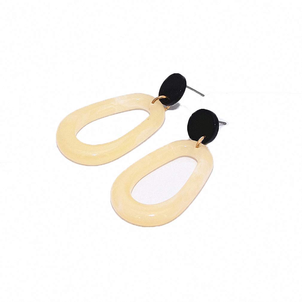 Geometric Hollow Water Drop Egg Shape Statement Earrings for Women - Elegant Maxi Dangle Earrings for Party, Wedding & Special Occasions