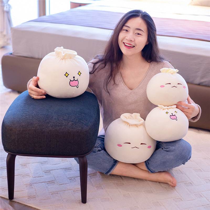 Adorable Cute Bun Plush Toy | Soft Stuffed Dim Sum Plushie for Kids & Adults | Perfect for Home Decor, Gifts, and Cuddling