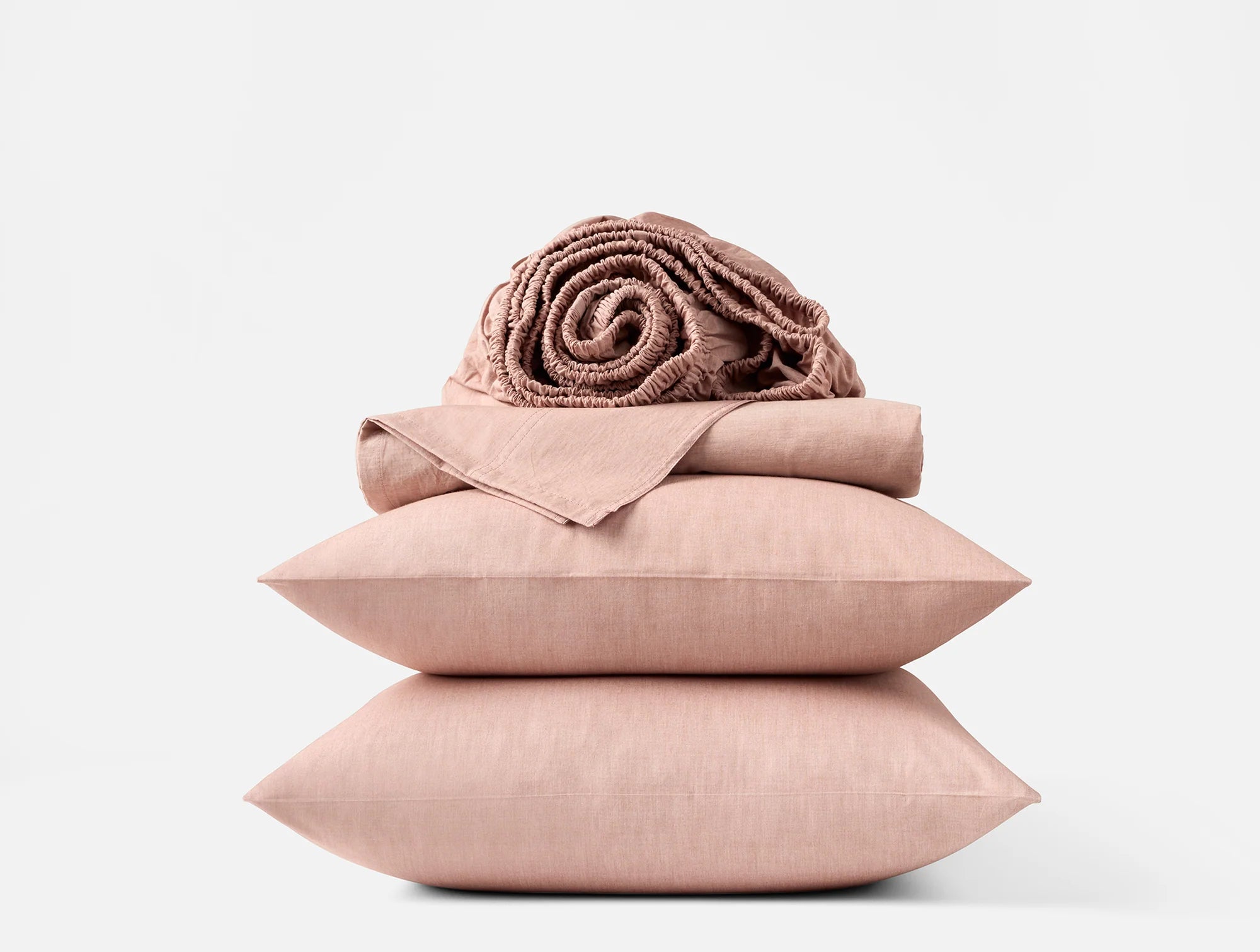 Organic Crinkled Percale Sheet Set - 100% Cotton, Breathable & Soft Bed Sheets for All Seasons - Perfect for Home, Hotel, and Airbnb Use