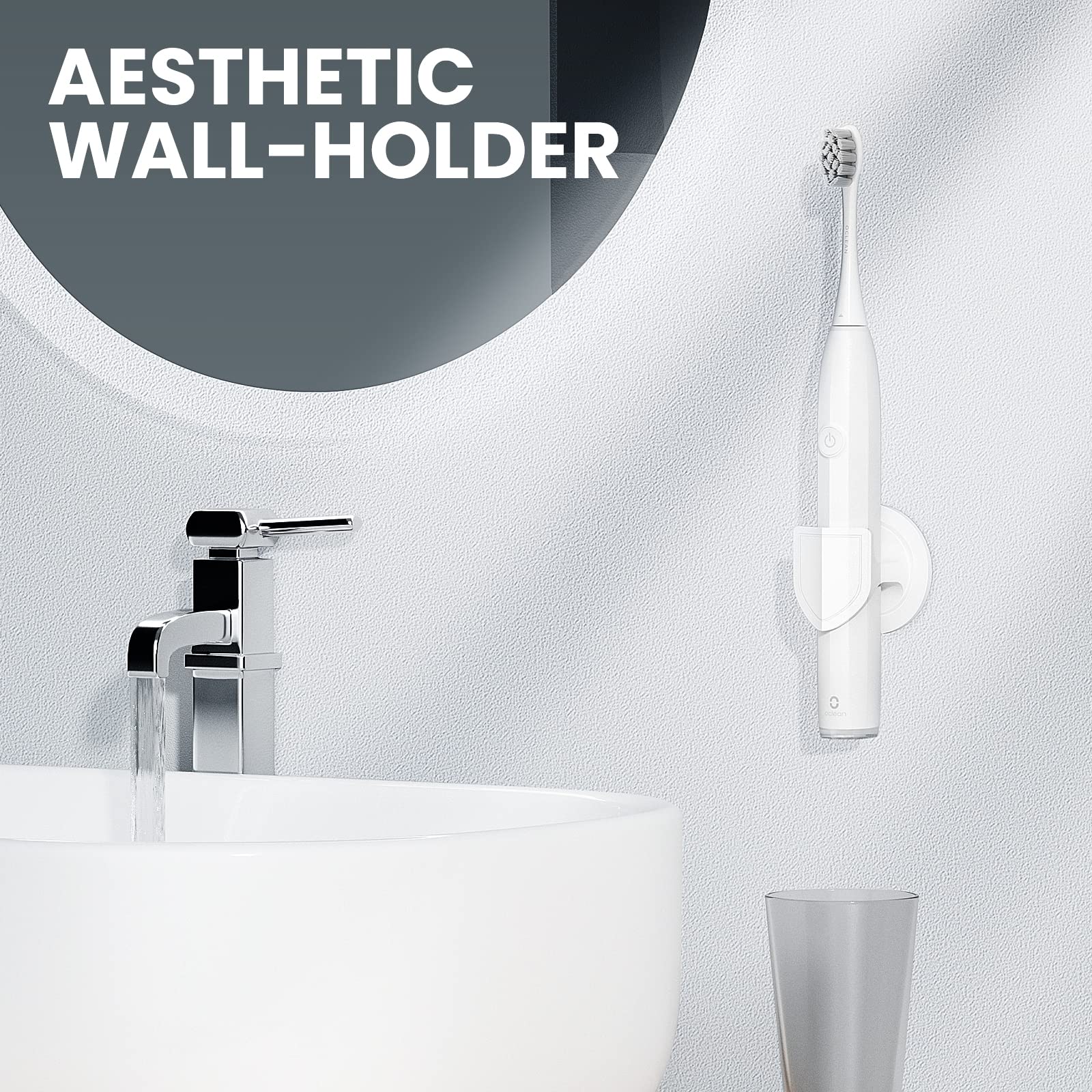 Oclean Sonic Electric Toothbrush for Adults - Rechargeable Toothbrush with 72000 VPM Deep Cleaning, Smart 2-Minute Timer, Beginner Friendly (White) - Perfect for Travel, Home & Daily Oral Care Routine